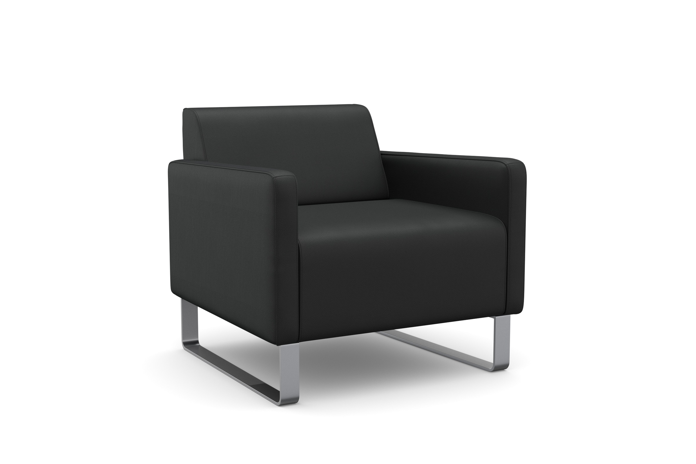 machalke® Sessel »single«, Ledersessel mit Metallkufen