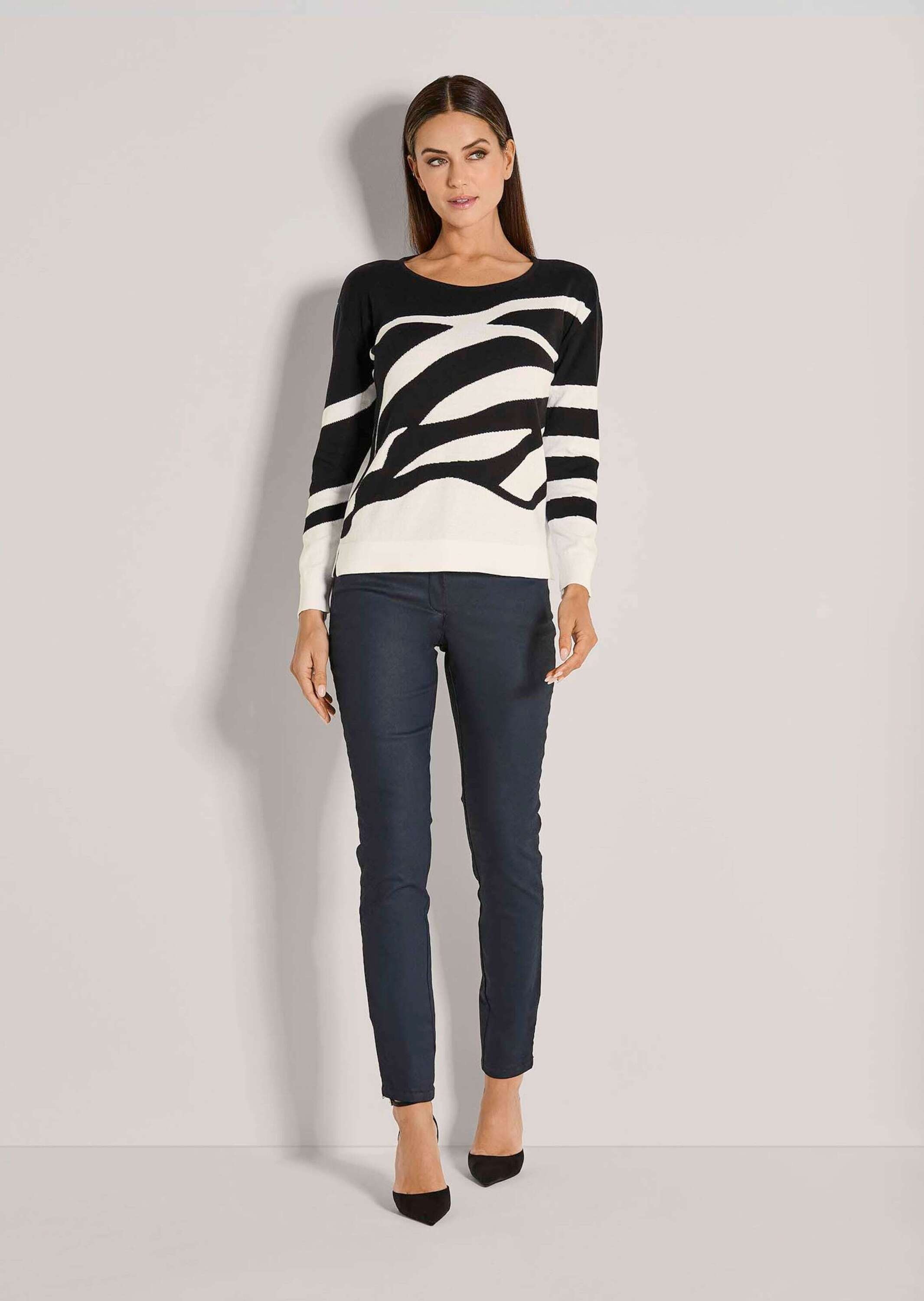 MADELEINE Longpullover »Pullover Pullover mit Intarsien-Muster«