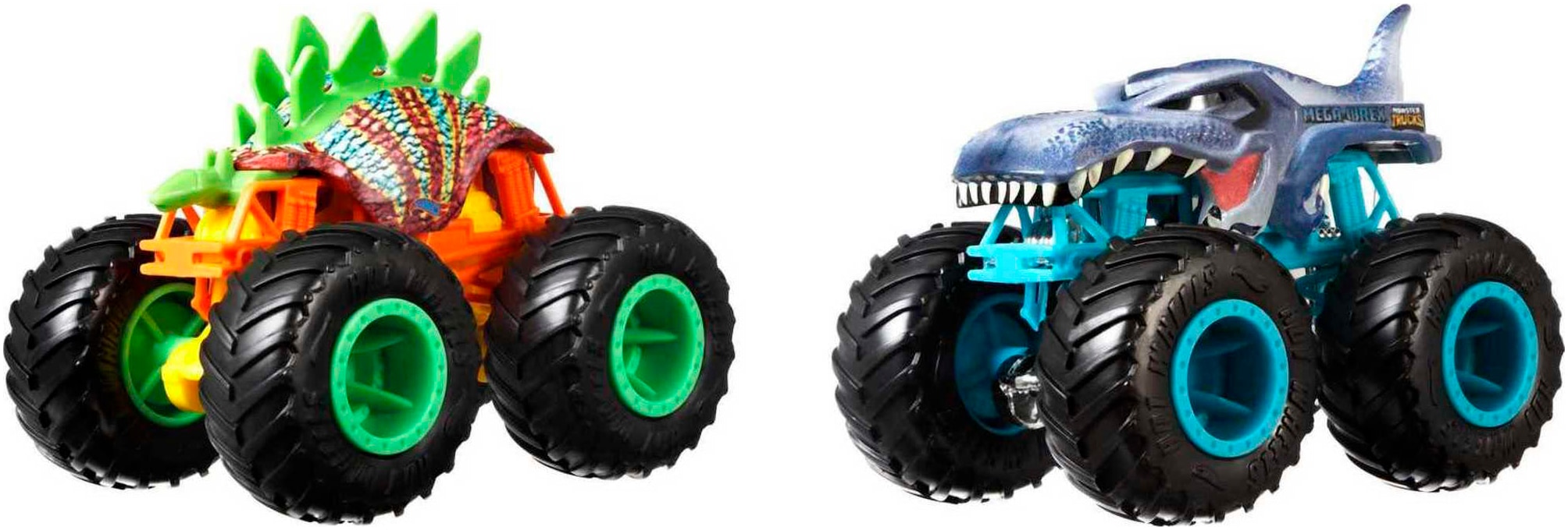 Hot Wheels Spielzeug-Monstertruck »Monster Trucks Die-Cast 2er-Pack«, (Set, 2 tlg.), im Maßstab 1:64, sortiert