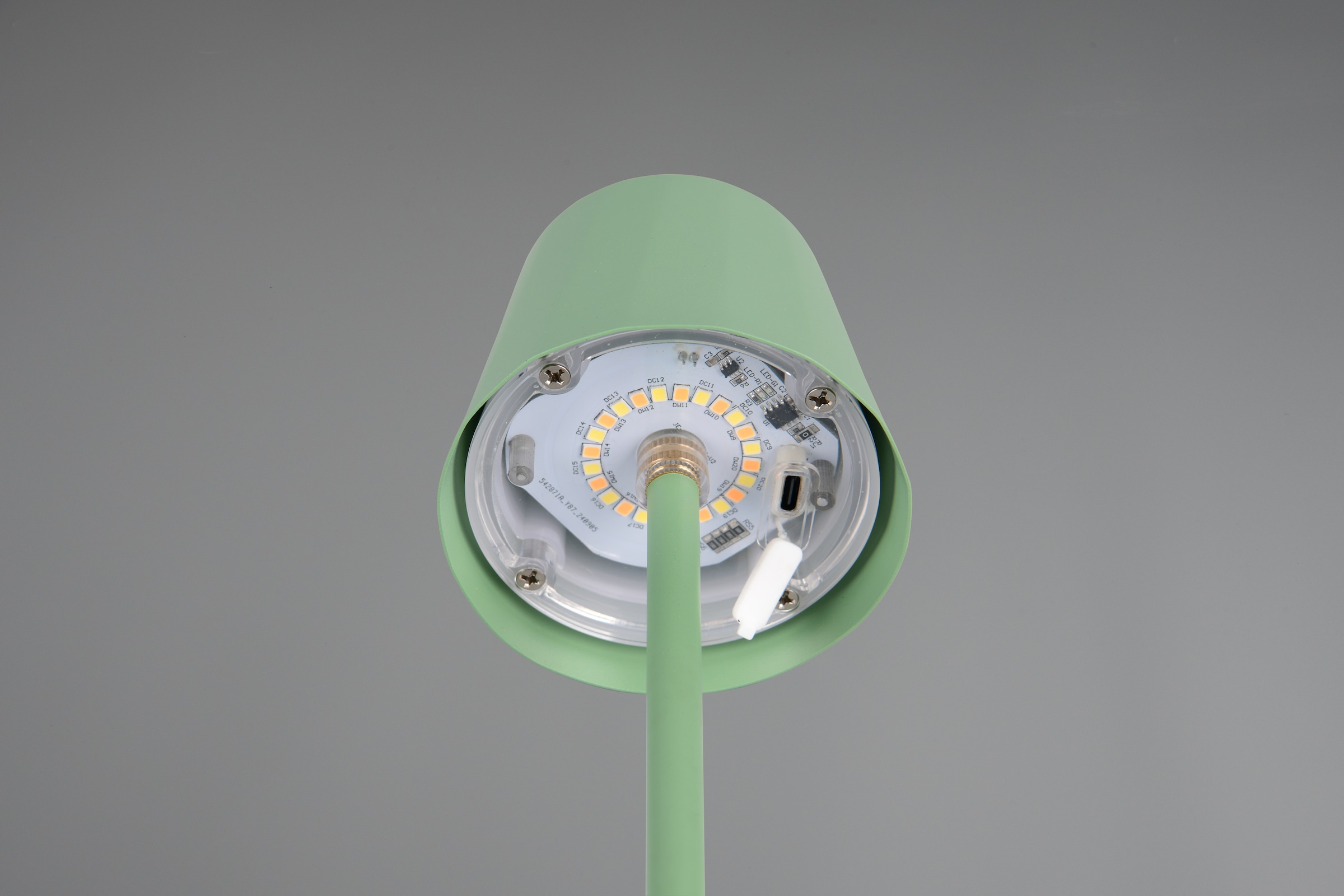 REALITY Leuchten LED Tischleuchte »DIAZ, Outdoor Akku Tischlampe Höhe 21 cm Ø 8,5 cm, IP44, Touchdimmer« LED-Board 1 Stk. Farbwechsler | warmweiß - kaltweiß CCT Lichtfarbe einstellbar 2700-6500K, 160 Lumen, 1,6W, USB Anschluss