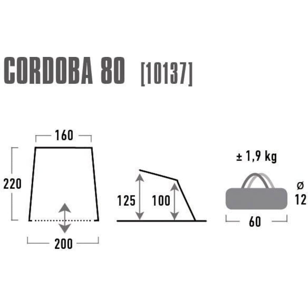 High Peak Strandmuschel »Cordoba 80«, (mit Transporttasche)