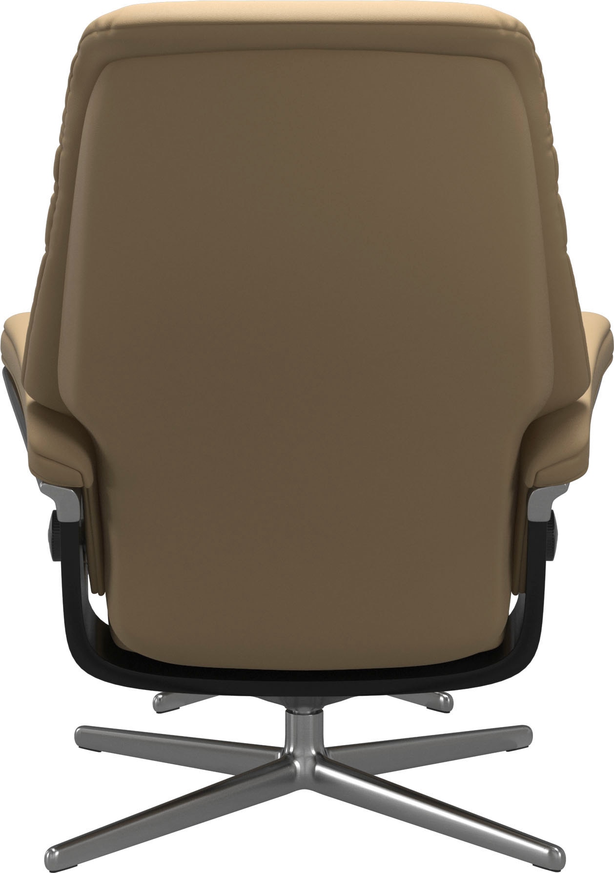 Stressless® Relaxsessel »Sunrise« Set, Relaxsessel mit Hocker,  mit Hocker, mit Cross Base, Größe S, M & L, Holzakzent Schwarz