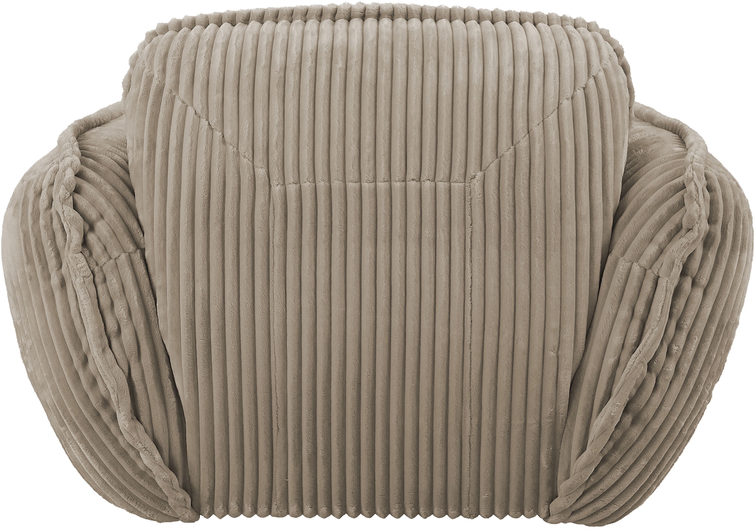 TRENDMANUFAKTUR Sessel »Be Fluffy, mit Rundumbezug, moderner breiter Kedernaht« mit softem Sitzkomfort, in hochwertigem Breitcord mit weicher Haptik