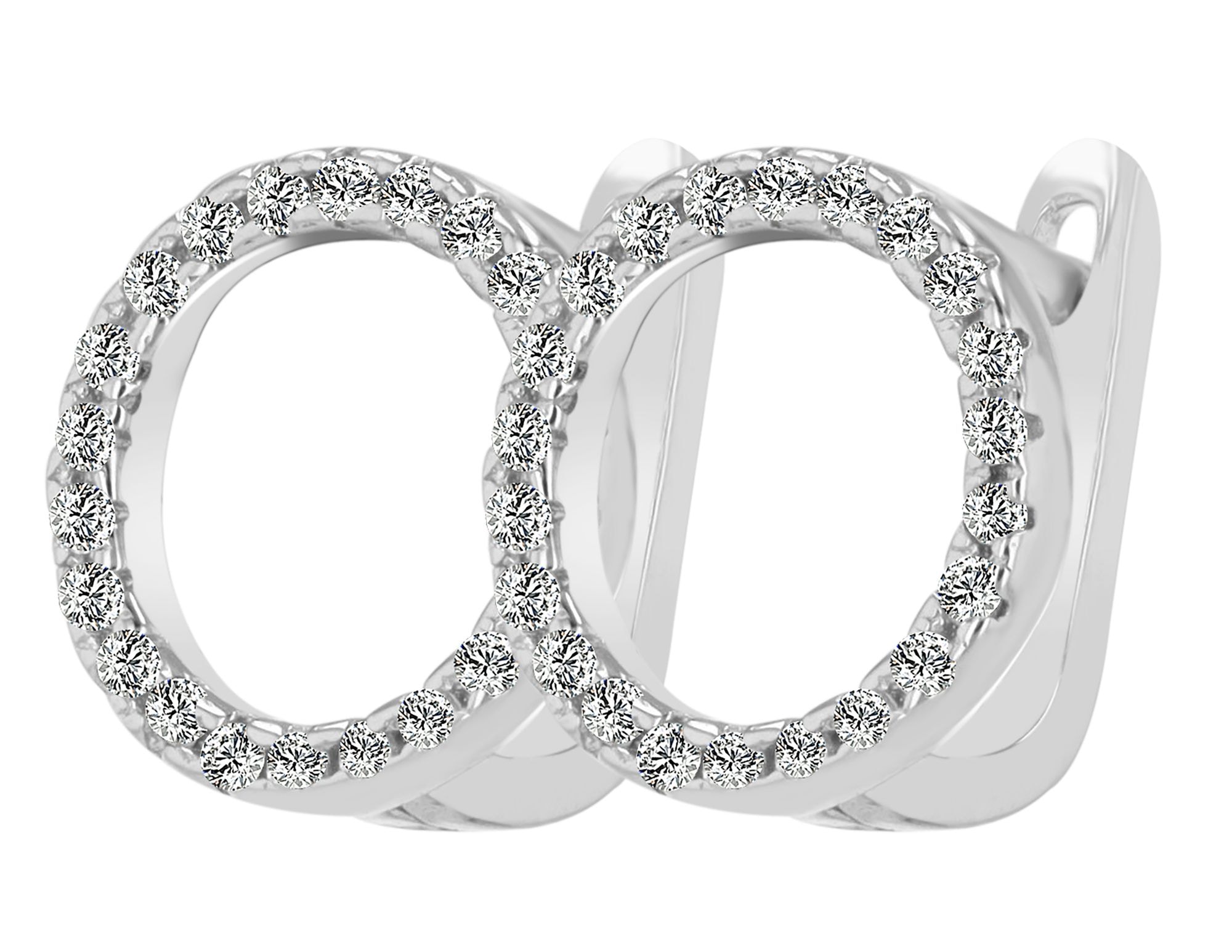 Adelia´s Paar Creolen »Damen Ohrringe ¿ Klappcreole aus 925 Silber«