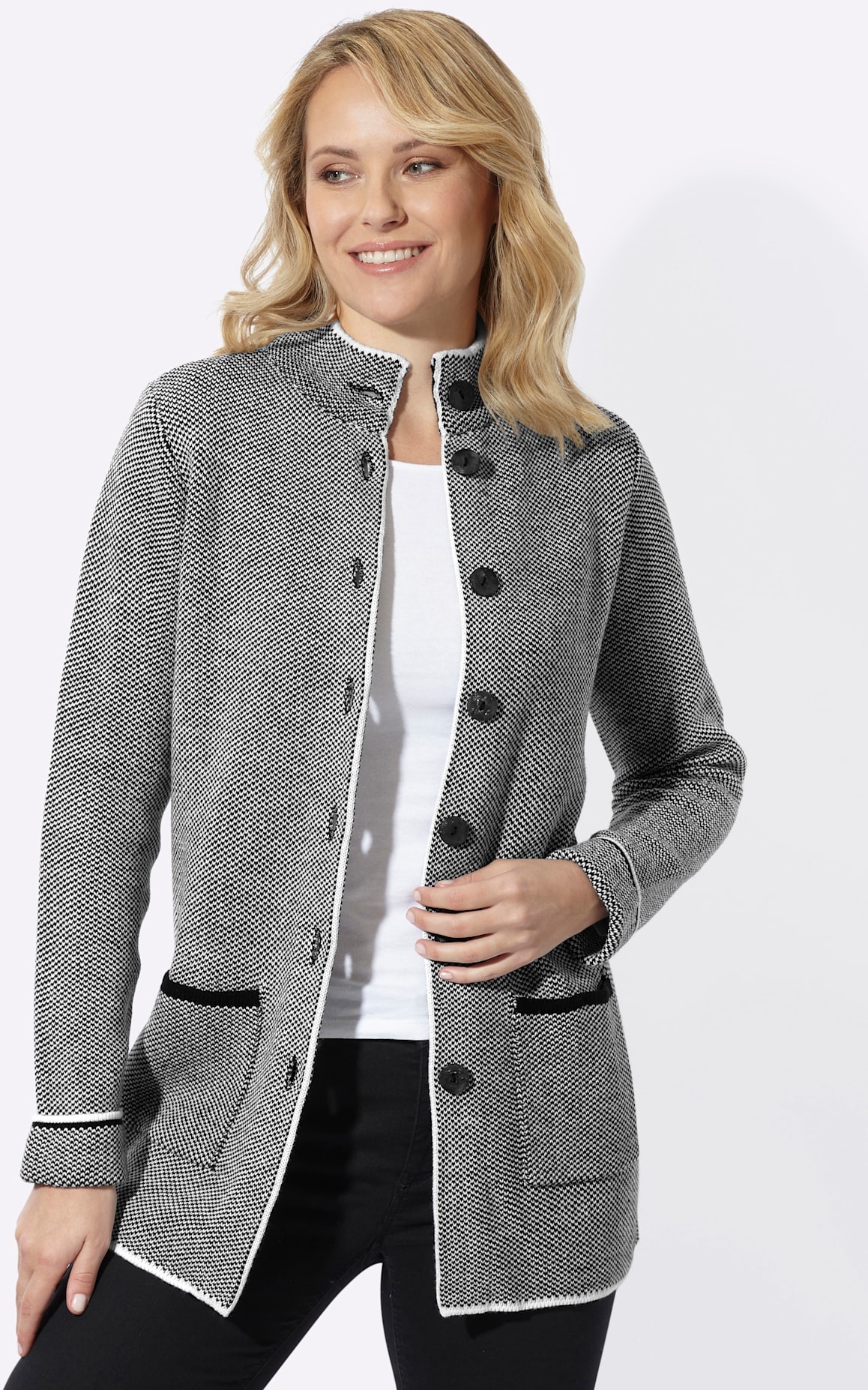 Classic Basics Longstrickjacke