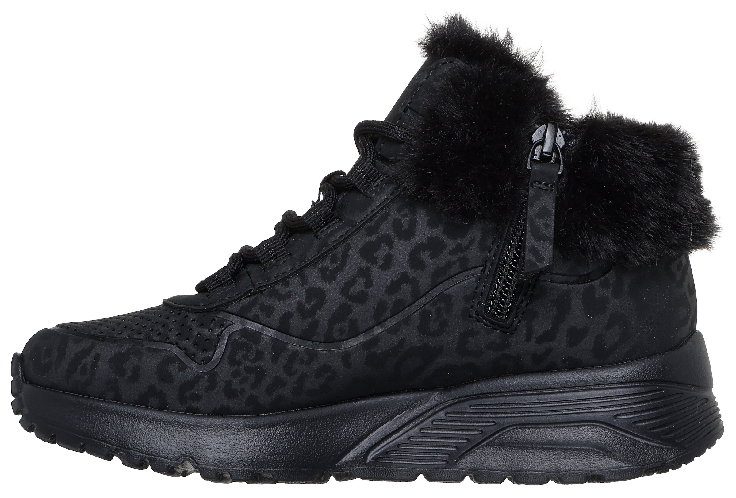 Skechers Winterboots »UNO LITE«  Schnürboots mit Reißverschluss, Größenschablone zum Download