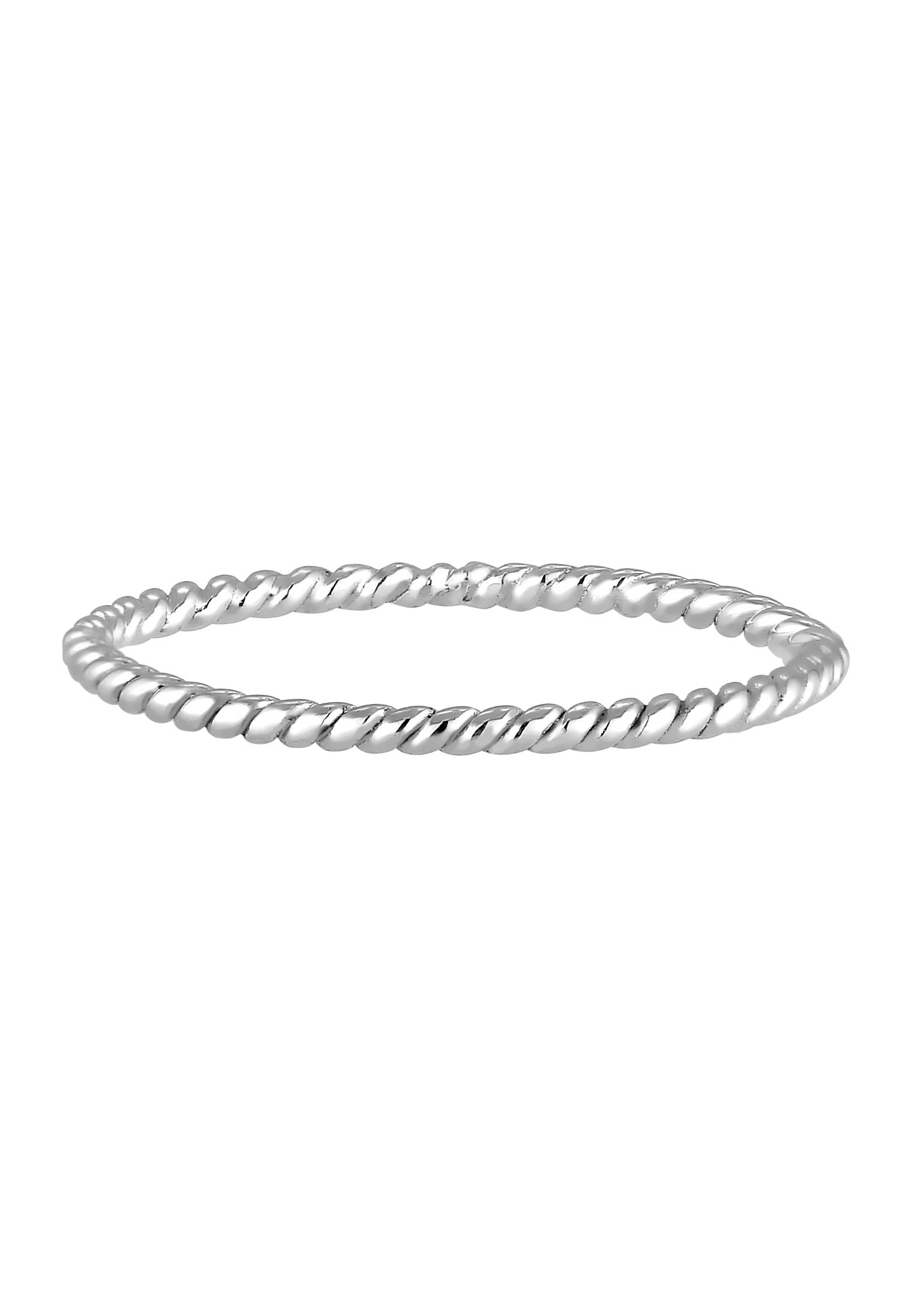 Elli Premium Silberring »Ring Twisted Gedreht Basic 585 Weißgold«