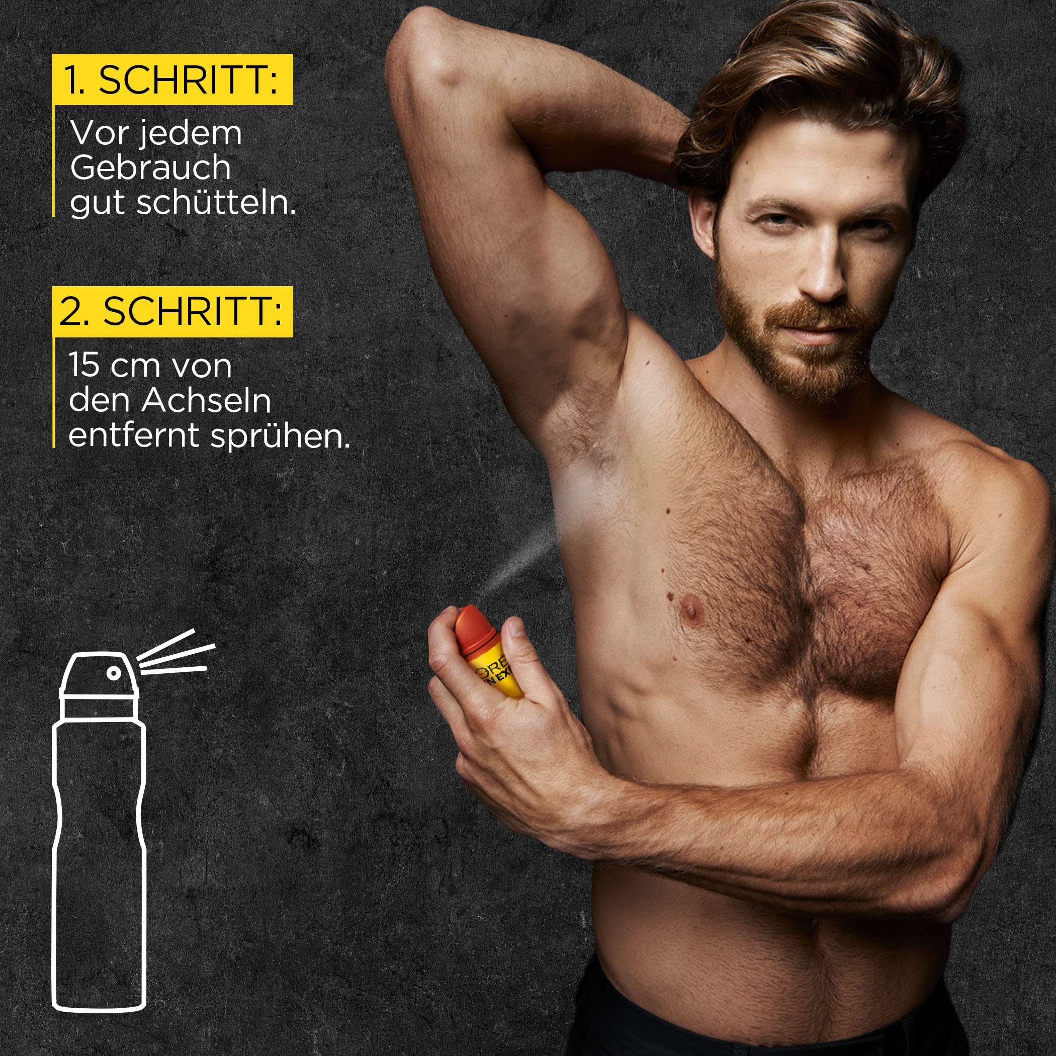 L'ORÉAL PARIS MEN EXPERT Deo-Spray »Deo Spray Invincible Sport«, (Packung, 6 tlg.)