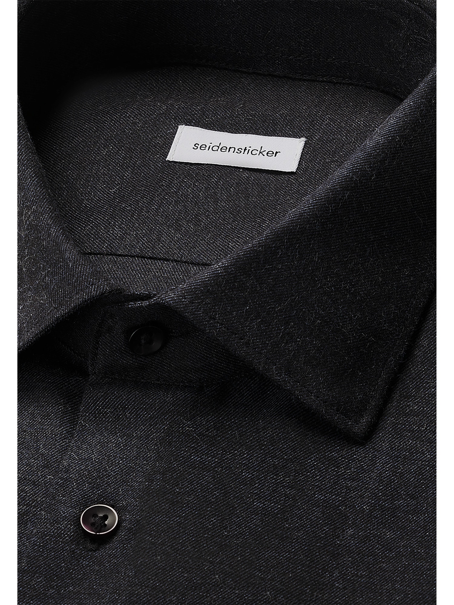 seidensticker Flanellhemd »Schwarze Rose«, Shaped 1/1 Kentkragen Flanell