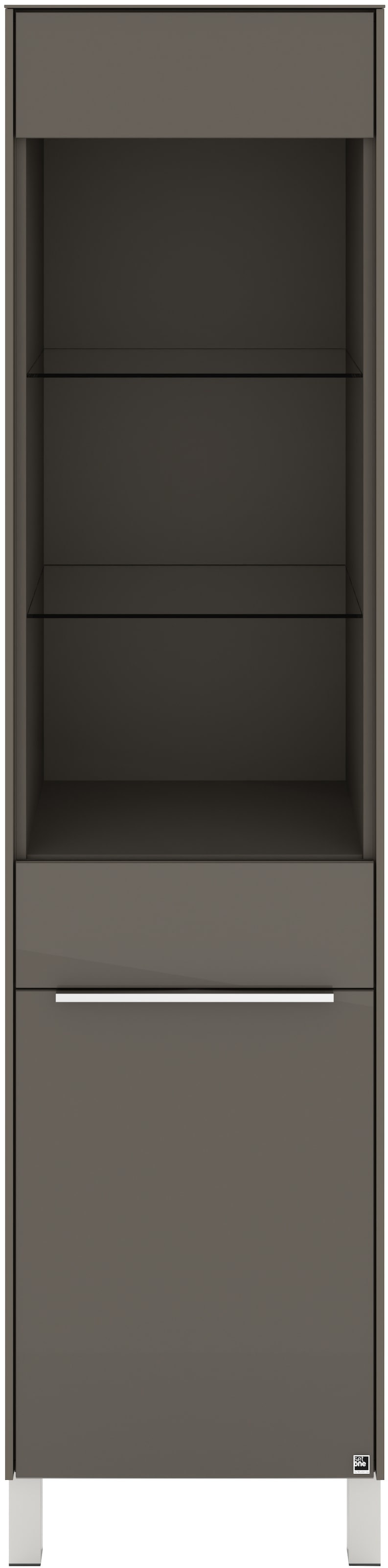 set one by Musterring Standvitrine »Reno« 1 Stk. tlg. Mit Vierkantfuß in diversen Farben, 197 cm Höhe & Farbauswahl