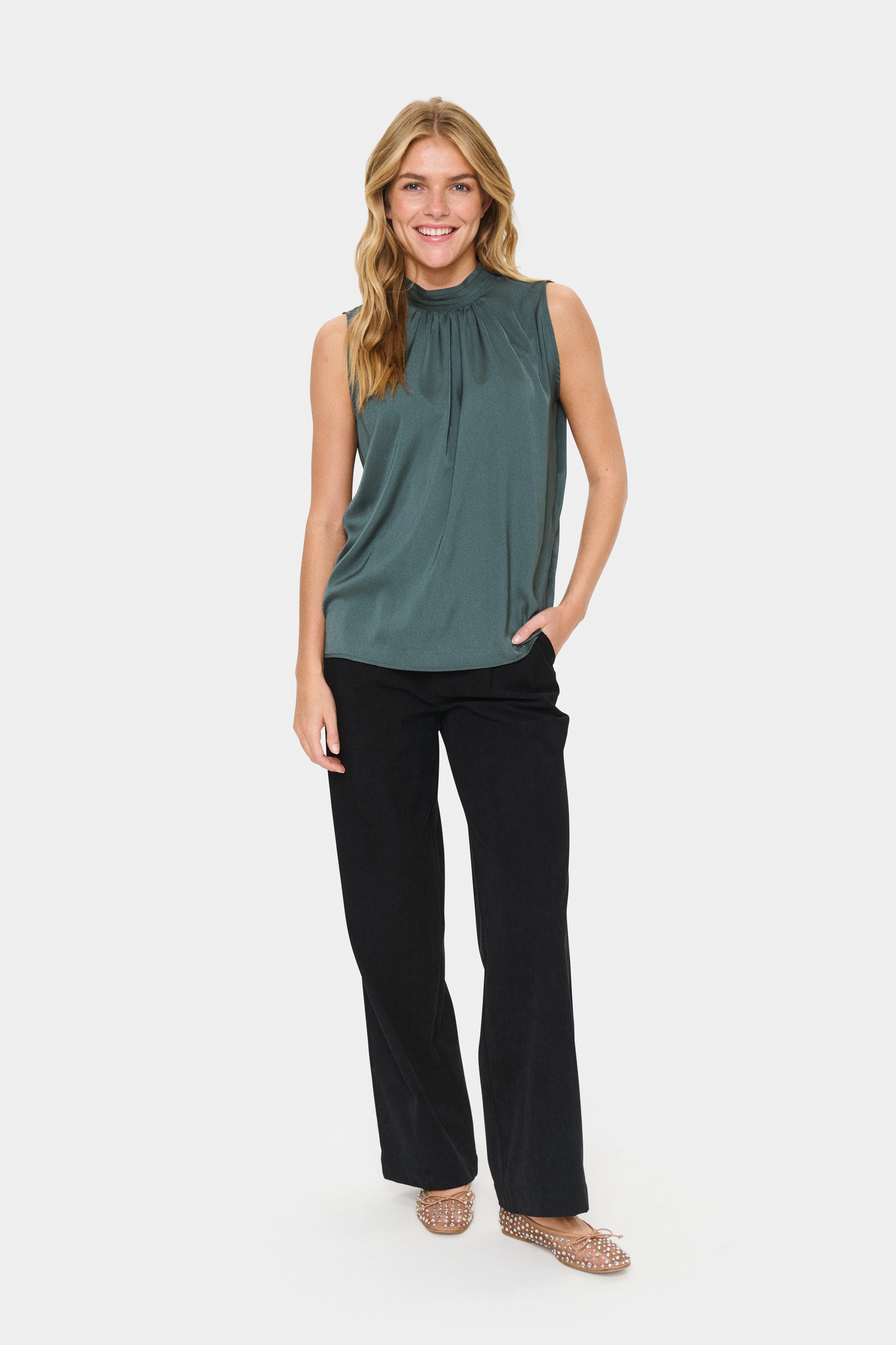 Saint Tropez Blusentop »AileenSZ Top« Kunstfaser, Regular fit