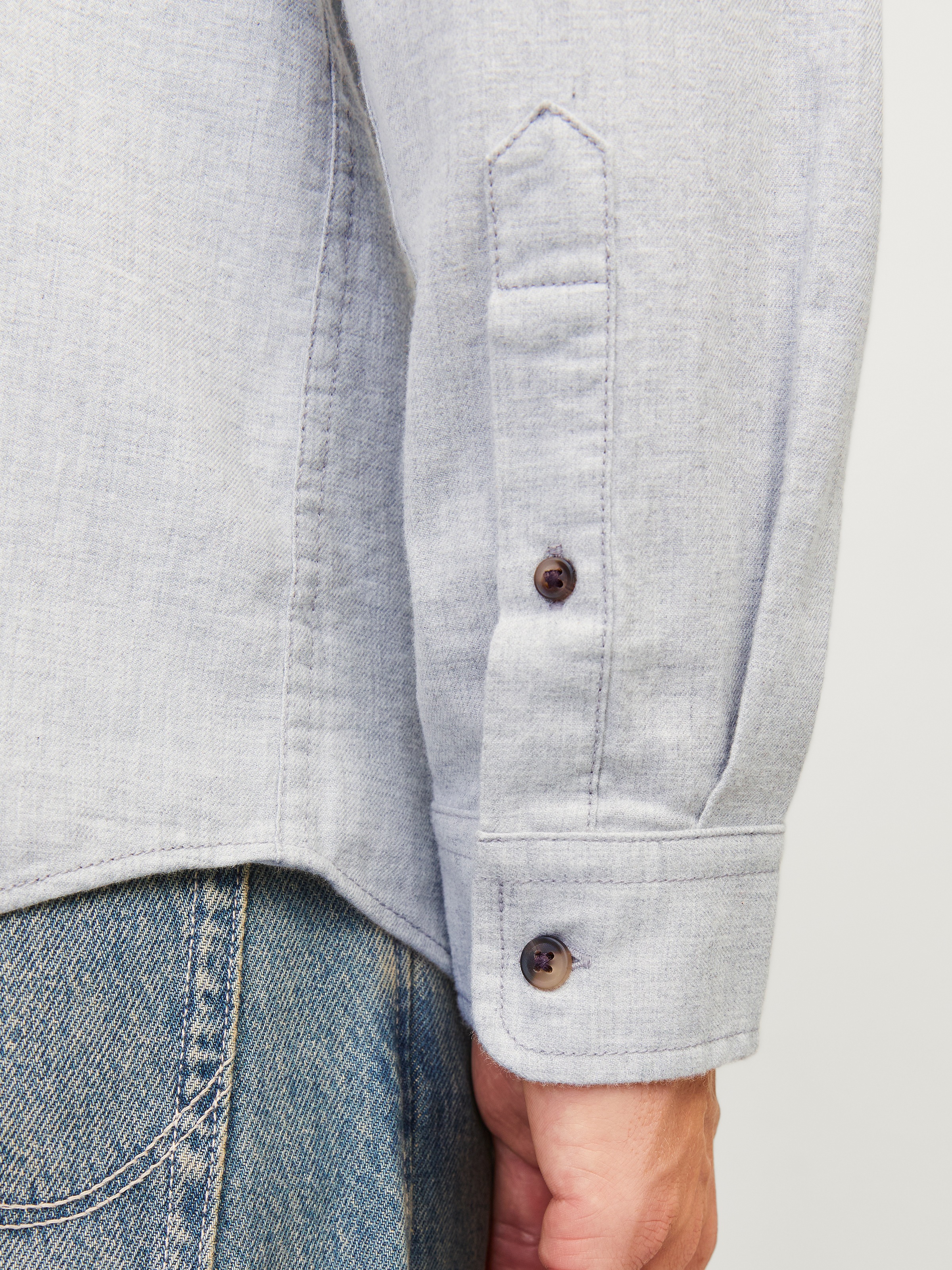 Jack & Jones Langarmhemd »JJEBAND MELANGE SHIRT LS SN«
