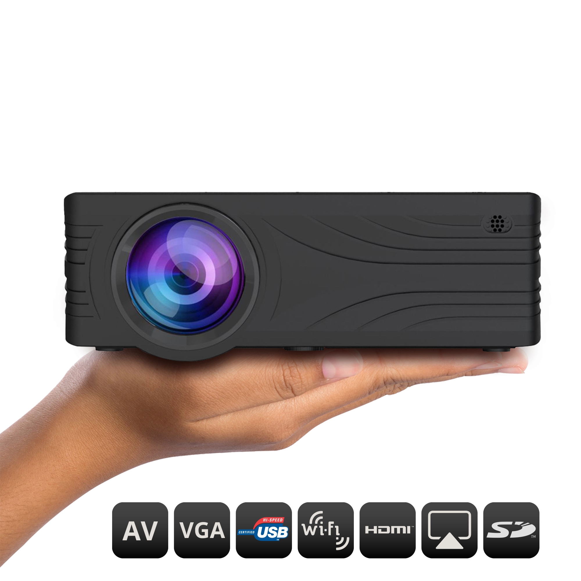 LA VAGUE LCD-Beamer »LED-Projektor LV-HD240 Wi-Fi«, Interner Lautsprecher