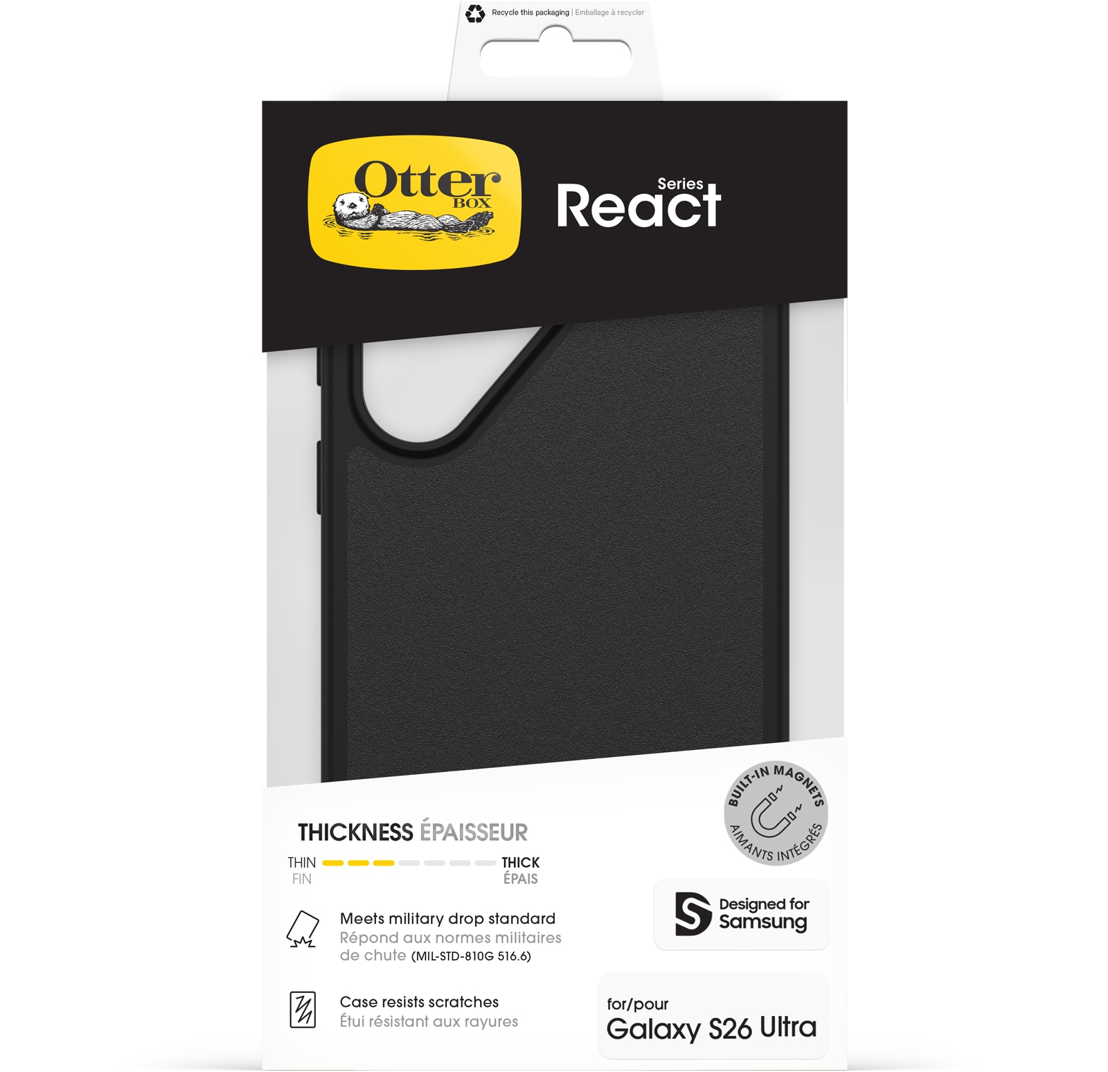 Otterbox Handyhülle »React Series Magnets für Samsung Galaxy S26 Ultra« Smartphones Backcover, Schutzhülle, Handyschutzhülle, Case, Schutzcase, stoßfest
