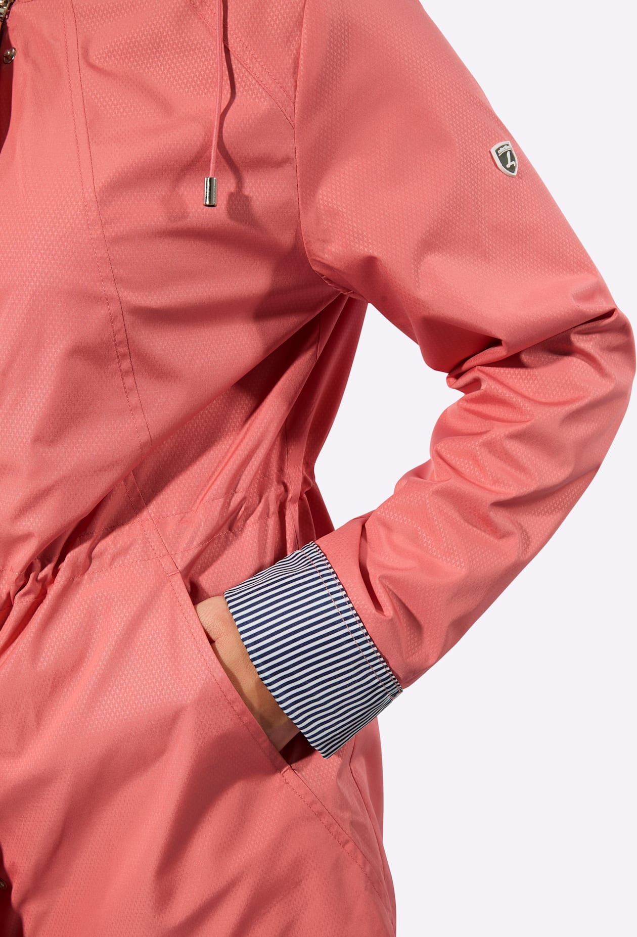 Casual Looks Langjacke mit Kapuze