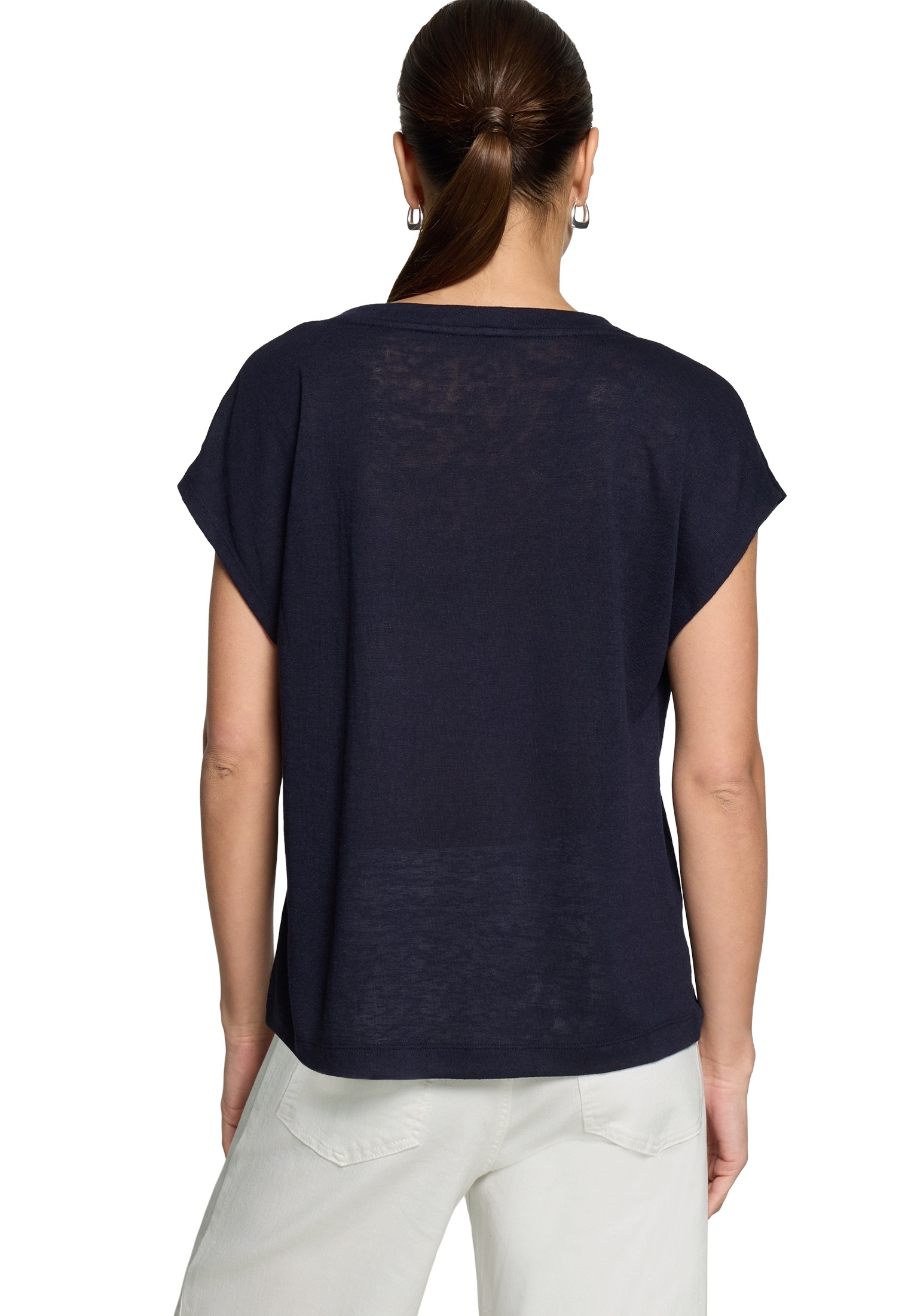 Zero Shirttop »Kurzarm-Shirt mit V-Ausschnitt«