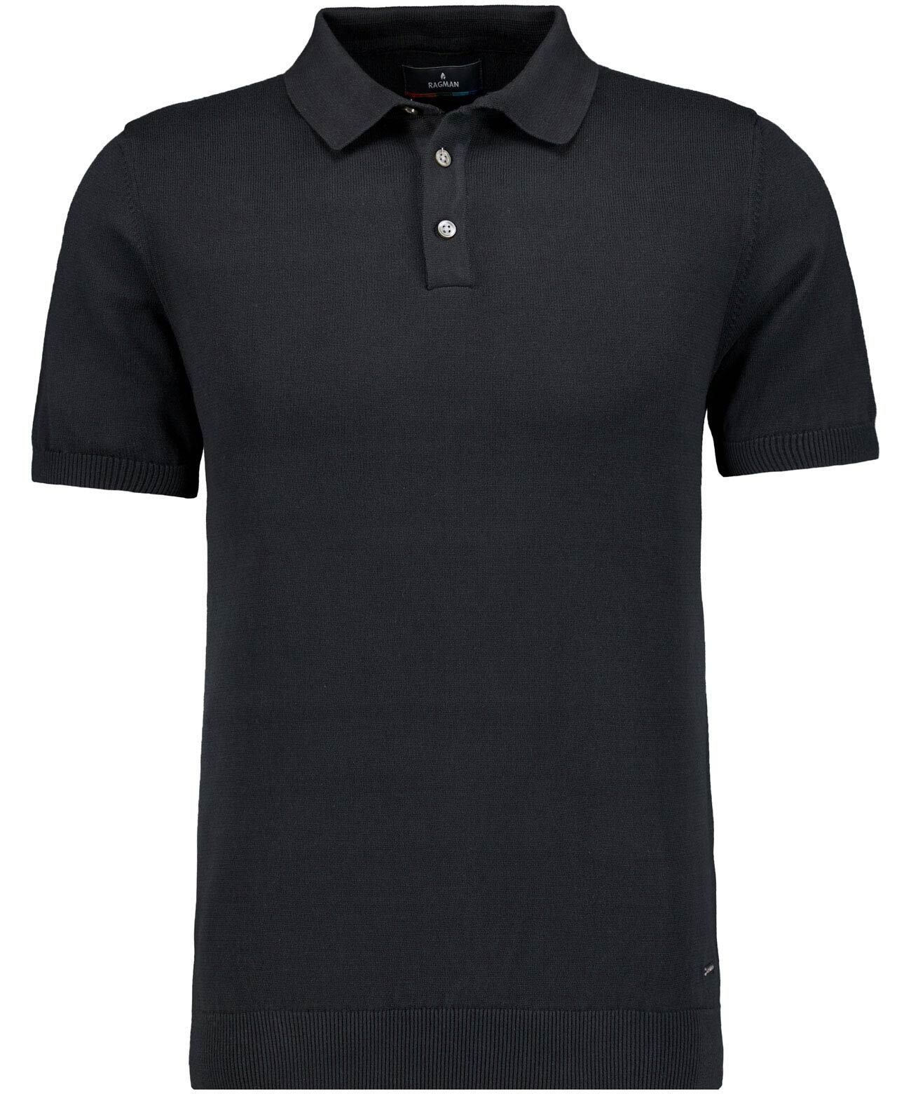 Ragman Herren Rundhalspullover in schwarz, Größe 52