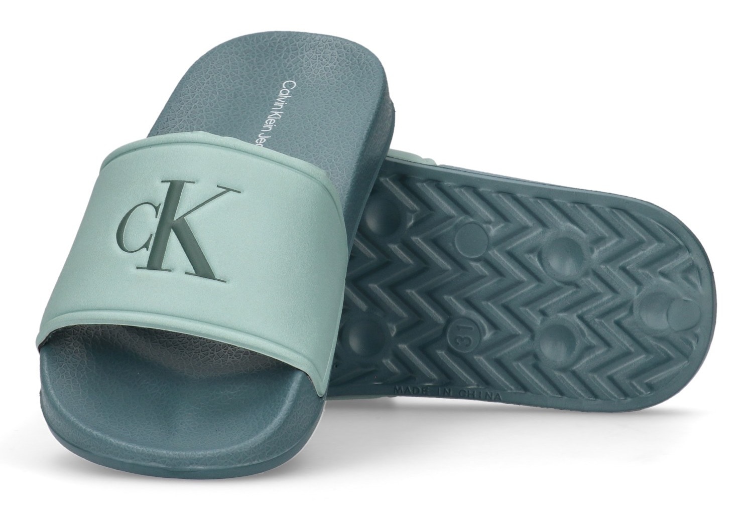 Calvin Klein Jeans Badepantolette, Pool Slides, Wassersandale, Strandschuh mit Logo verziert