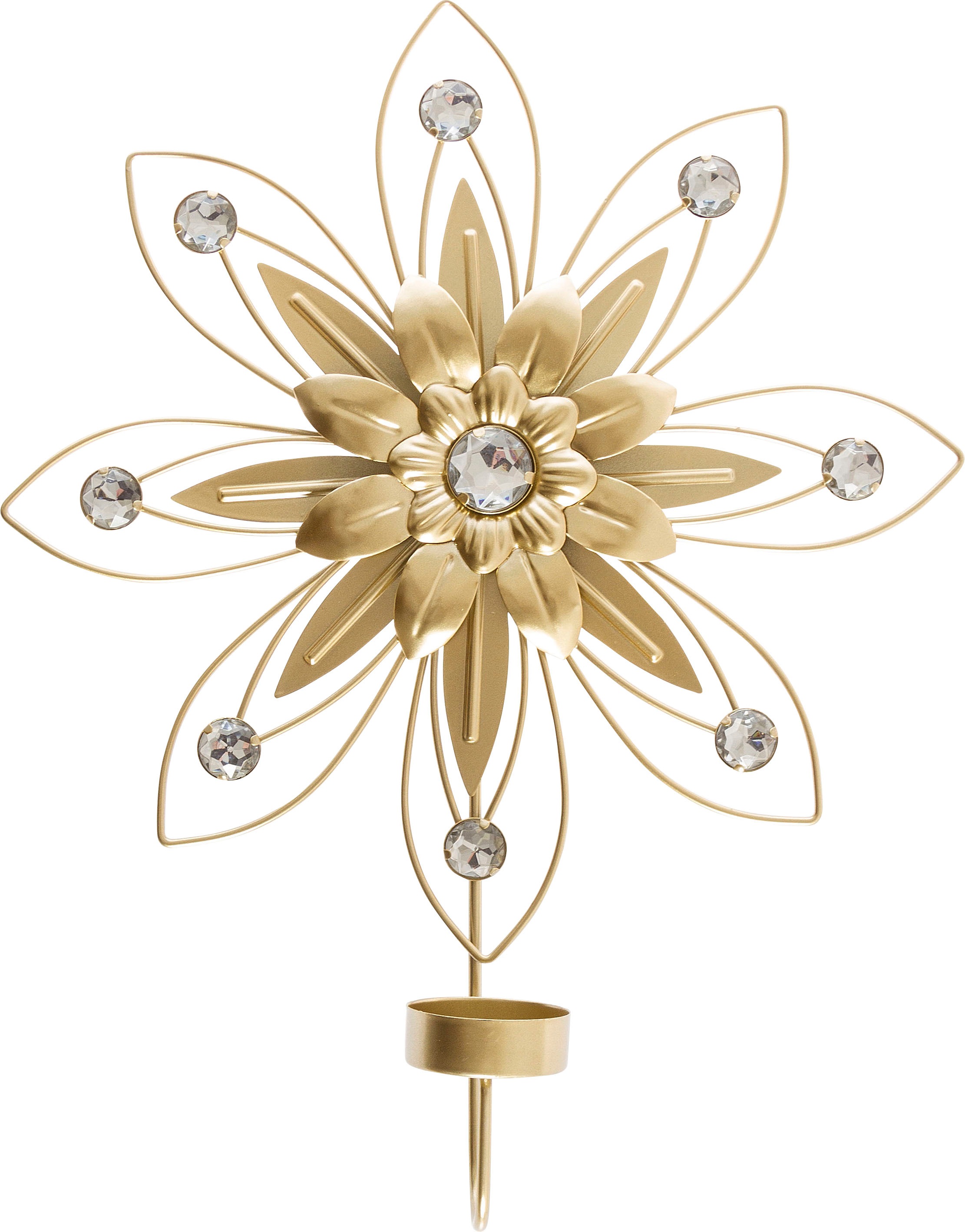 Myflair Möbel & Accessoires Wandkerzenhalter »Ballala, gold«, (1 St.), modern, Landhaus, Shabby Chic, goldfarben