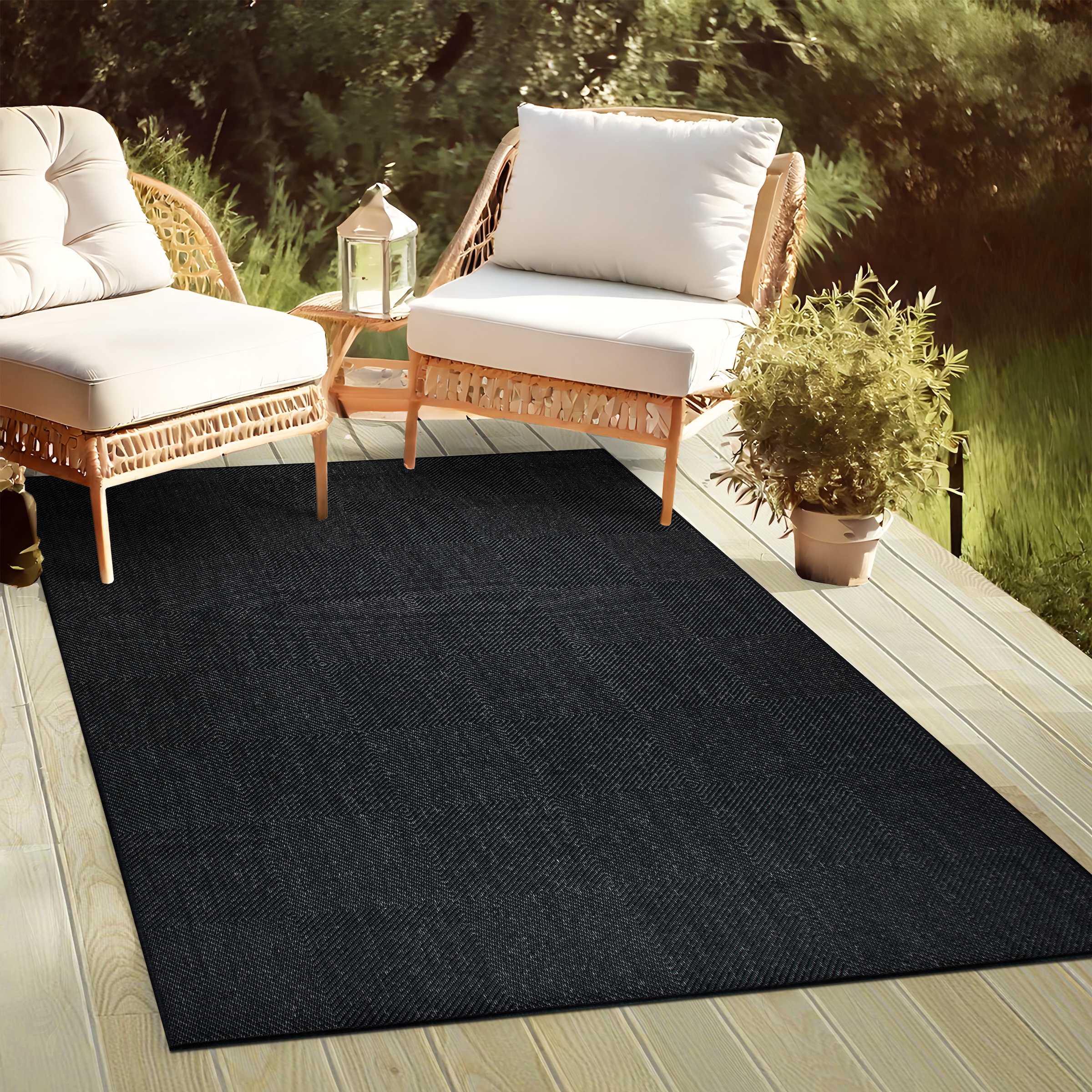 OTTO home Teppich »Anna, auch als Läufer erhältlich« rechteckig 3 mm Höhe In- und Outdoor geeignet, Sisal-Optik, Wetterfest & UV-beständig