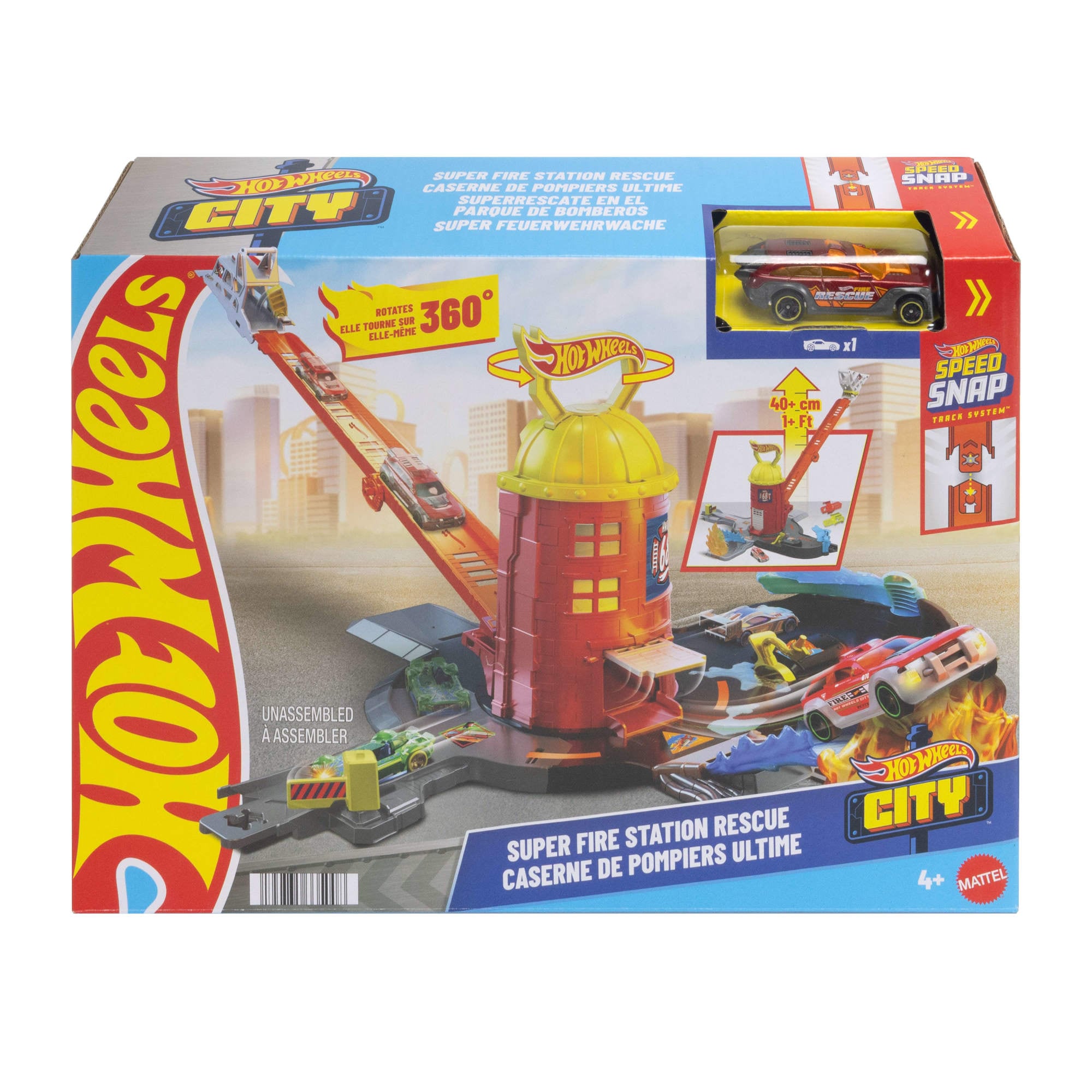 Hot Wheels Autorennbahn »Hot Wheels City Super Feuerwehrwache«