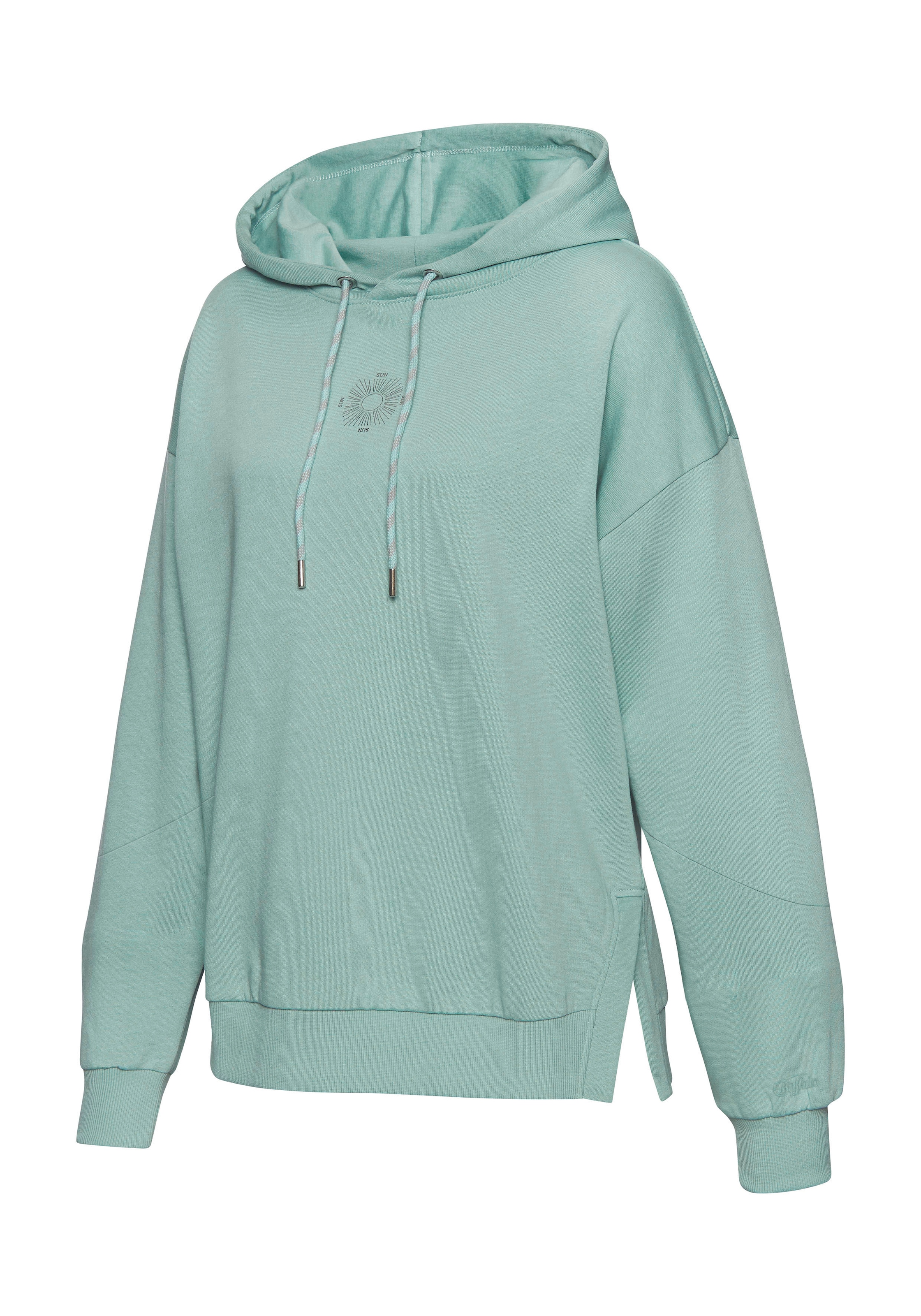 Buffalo Hoodie, Kapuzensweatshirt mit großem Rückenprint- mit Glanz-Effekt, Loungewear