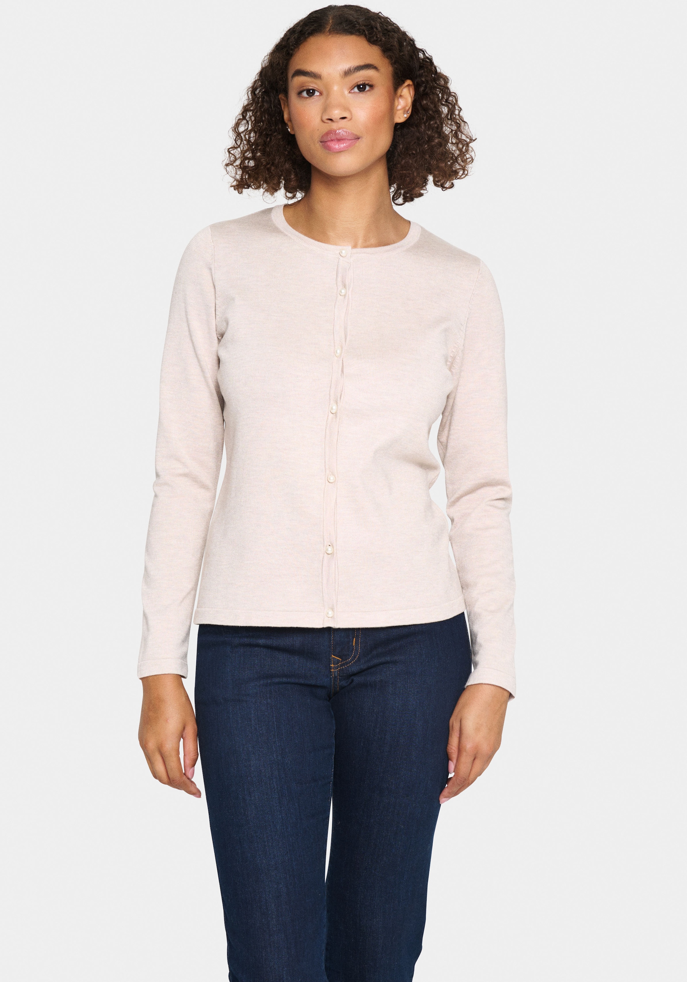 Saint Tropez Strickjacke »JemmaSZ Cardigan«, mit Zierknöpfen
