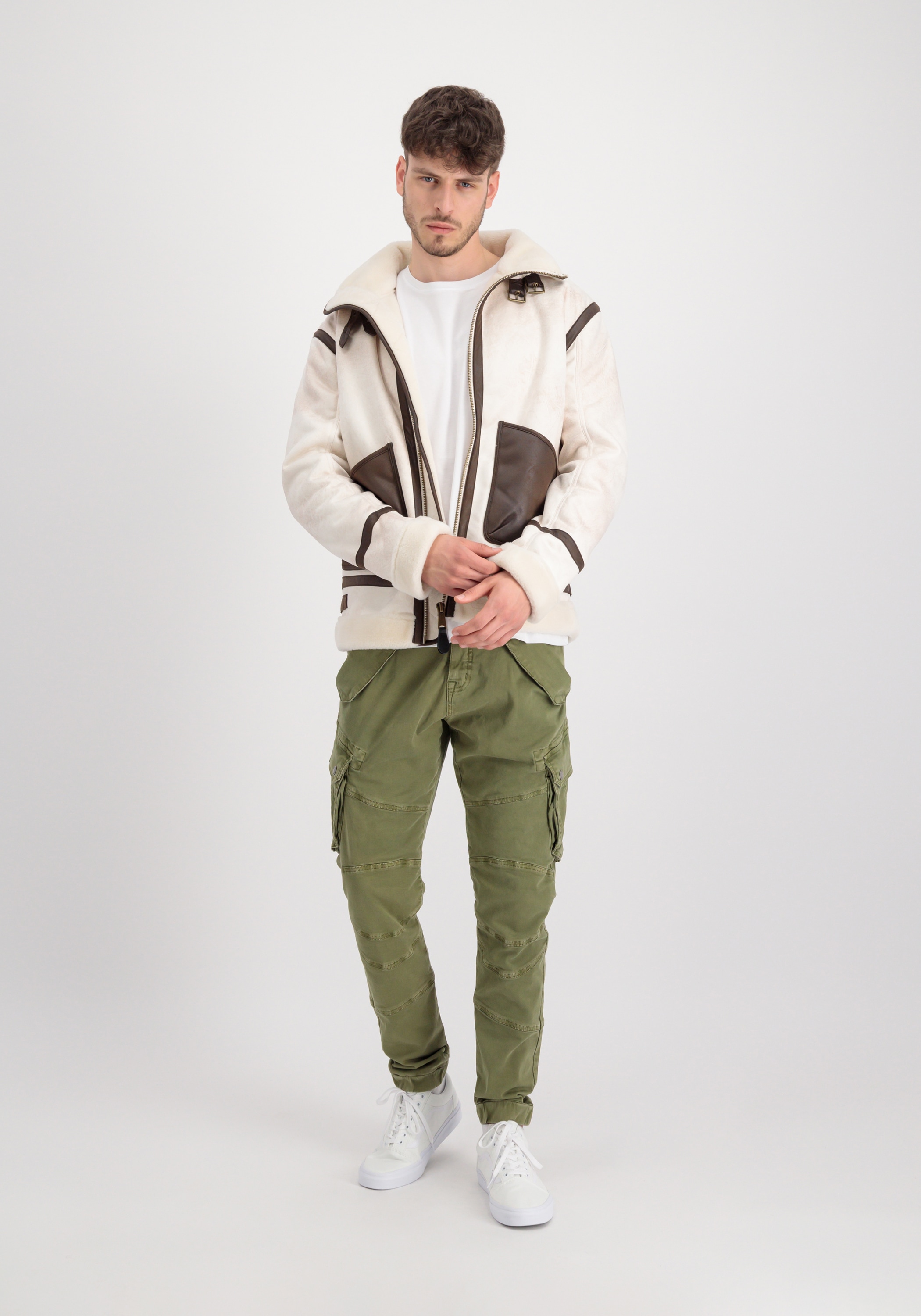 Alpha Industries Lederjacke »Alpha Industries Men - Leather & Vegan Jackets B-3 Arctic«