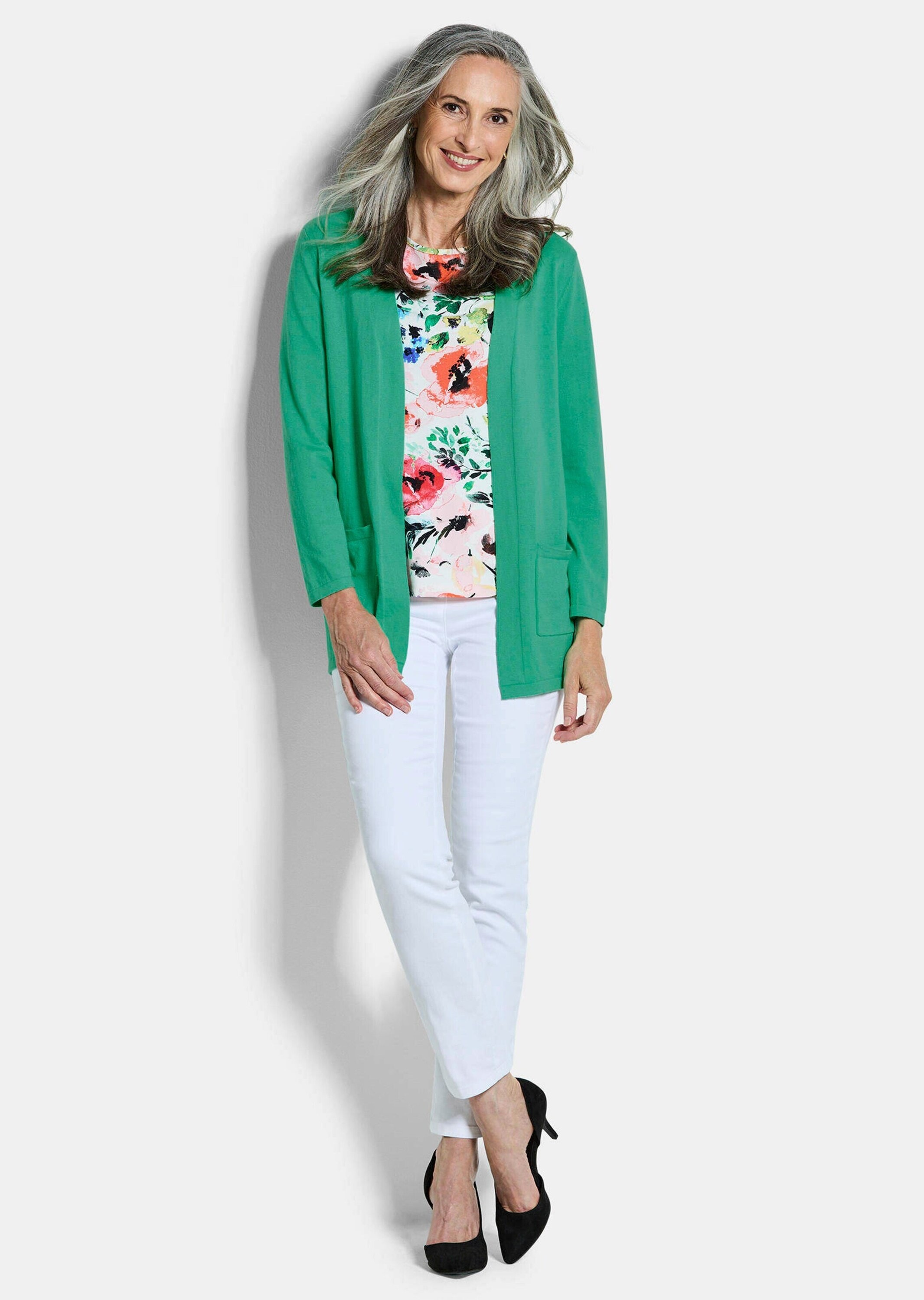 GOLDNER Strickjacke »Kurzgröße Elegante Strickjacke mit Kaschmir« mit Kaschmieranteil