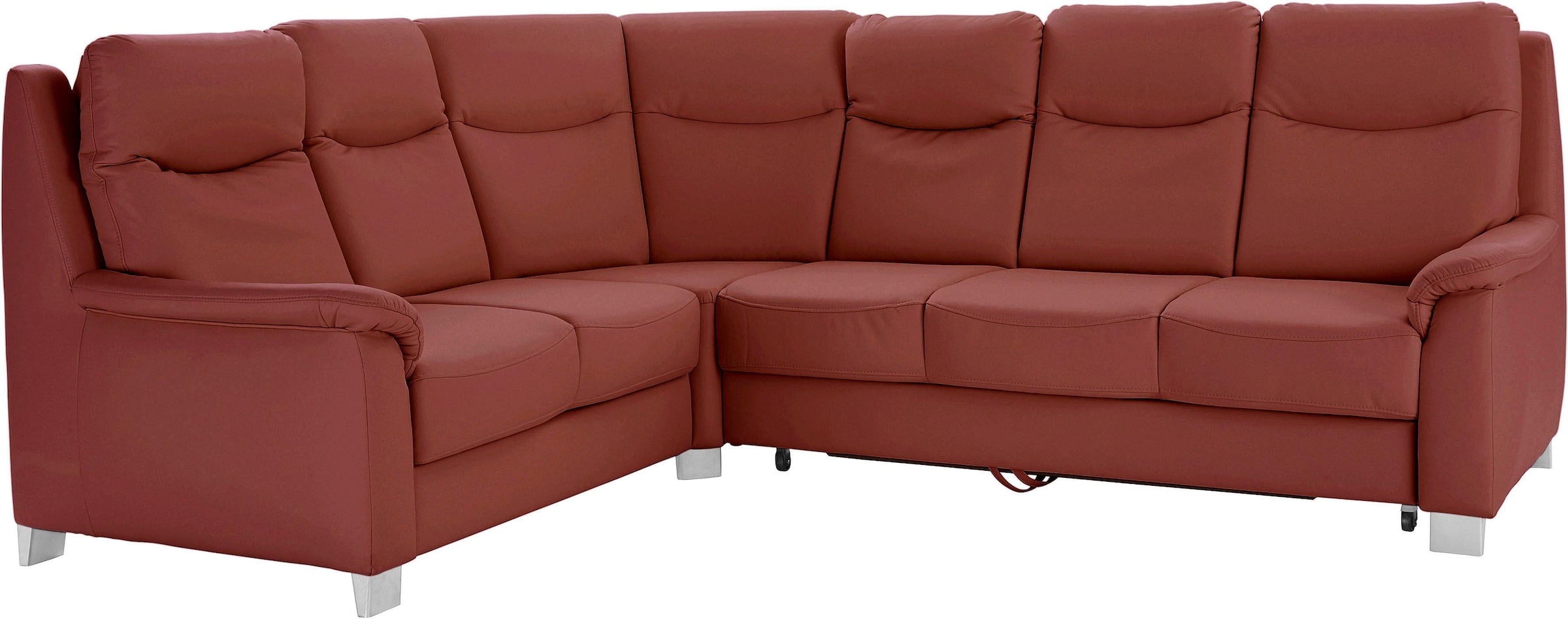 sit&more Ecksofa »Boccaccio L-Form« mit Federkern und Kopfteilverstellung, wahlweise mit Bettfunktion