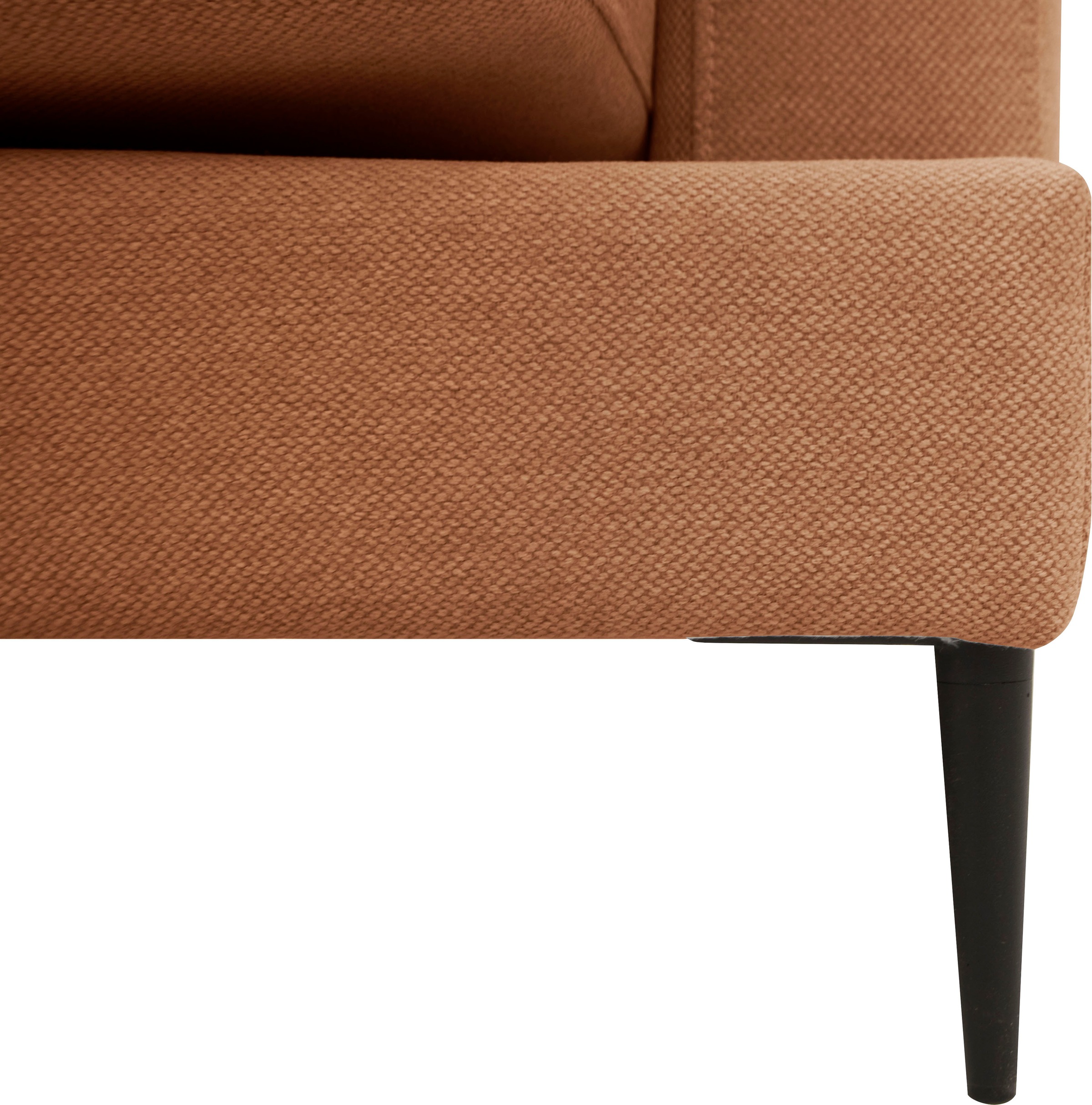 Leonique Recamiere »Cozy Chaiselongue, Maße B/T/H: 195/97/80 cm«, mit losen Kissen und Metallbeinen, Armlehne links oder rechts wählbar