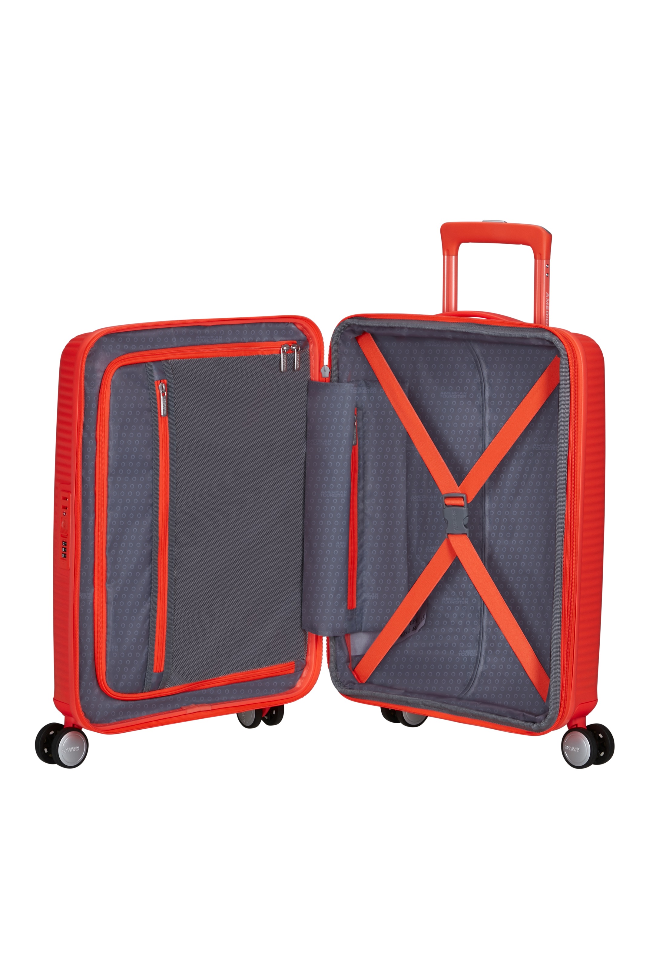 American Tourister® »SOUNDBOX, in verschiedenen Farben und Größen« 35,5 l 4 Rollen Reisekoffer Trolley Aufgabegepäck TSA-Zahlenschloss Volumenerweiterung