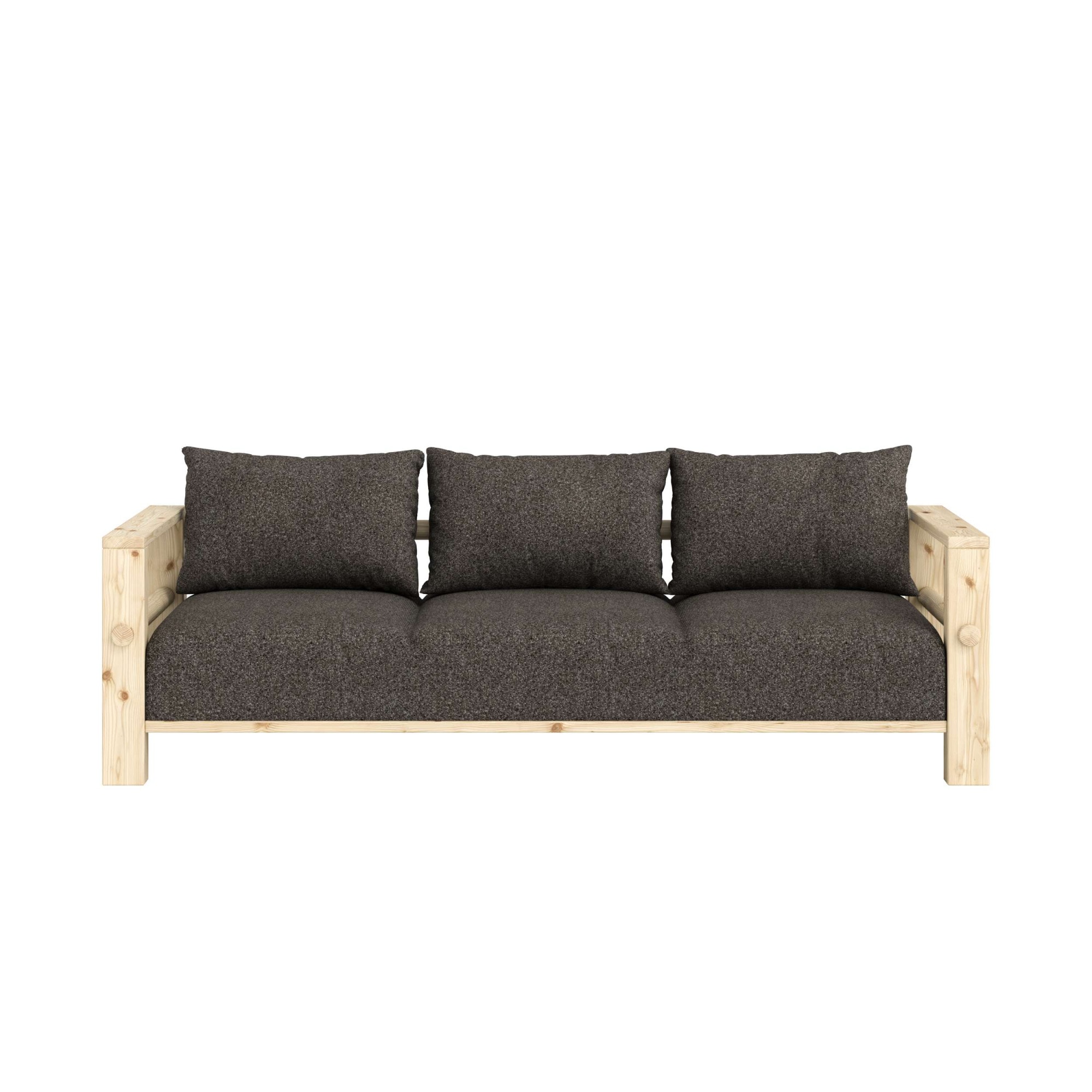 Karup Design Sofa »Bare Sofa, Schlafsofa mit Boxspring, 3-Sitzer, Couch, Bettfunktion« Boxspring-Matratze mit Sprungfedern, 3 Rückenkissen, Made in Europe