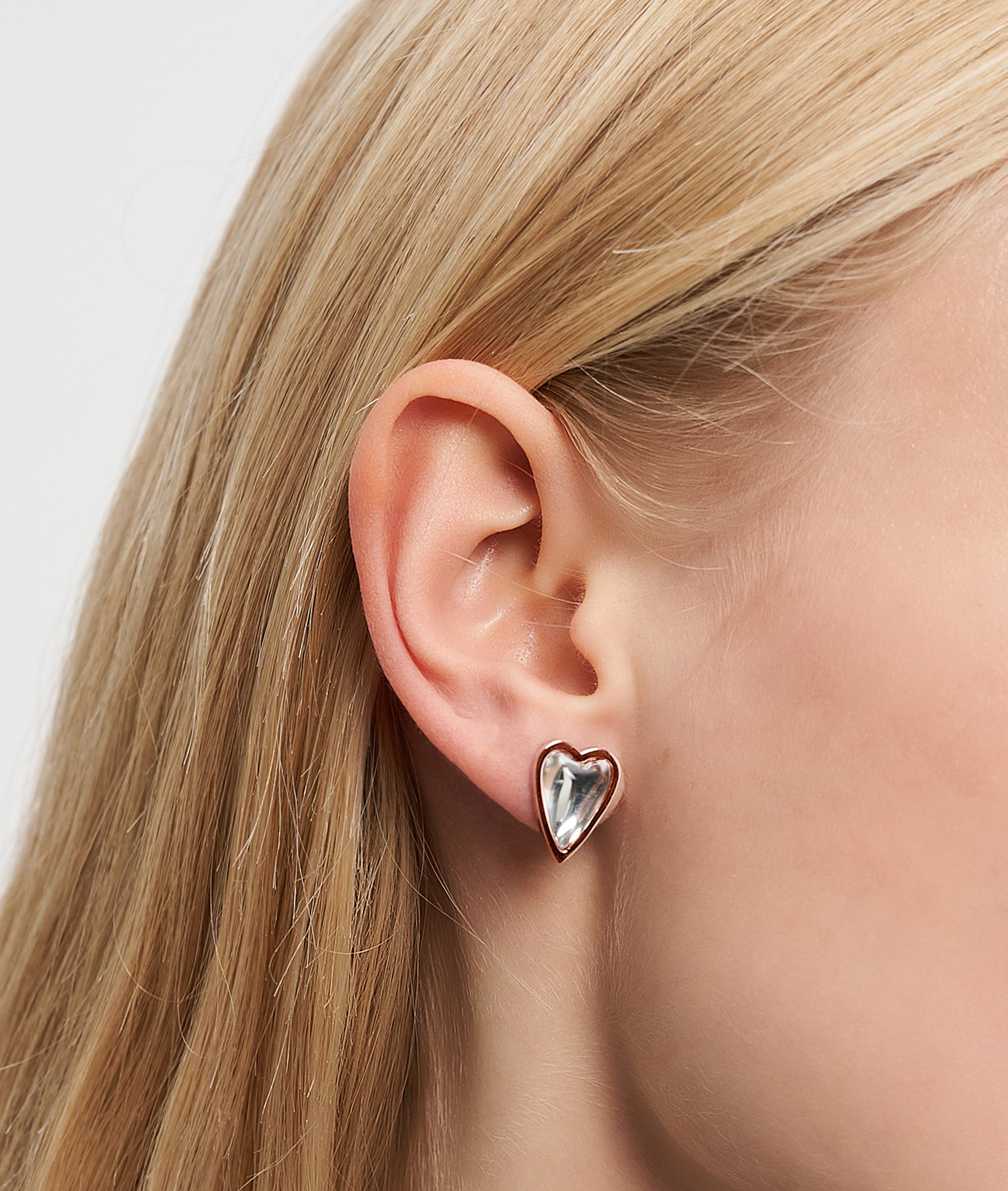 Liebeskind Berlin Paar Ohrstecker »Schmuck Geschenk Edelstahl Ohrringe Glass Heart« mit Glasstein