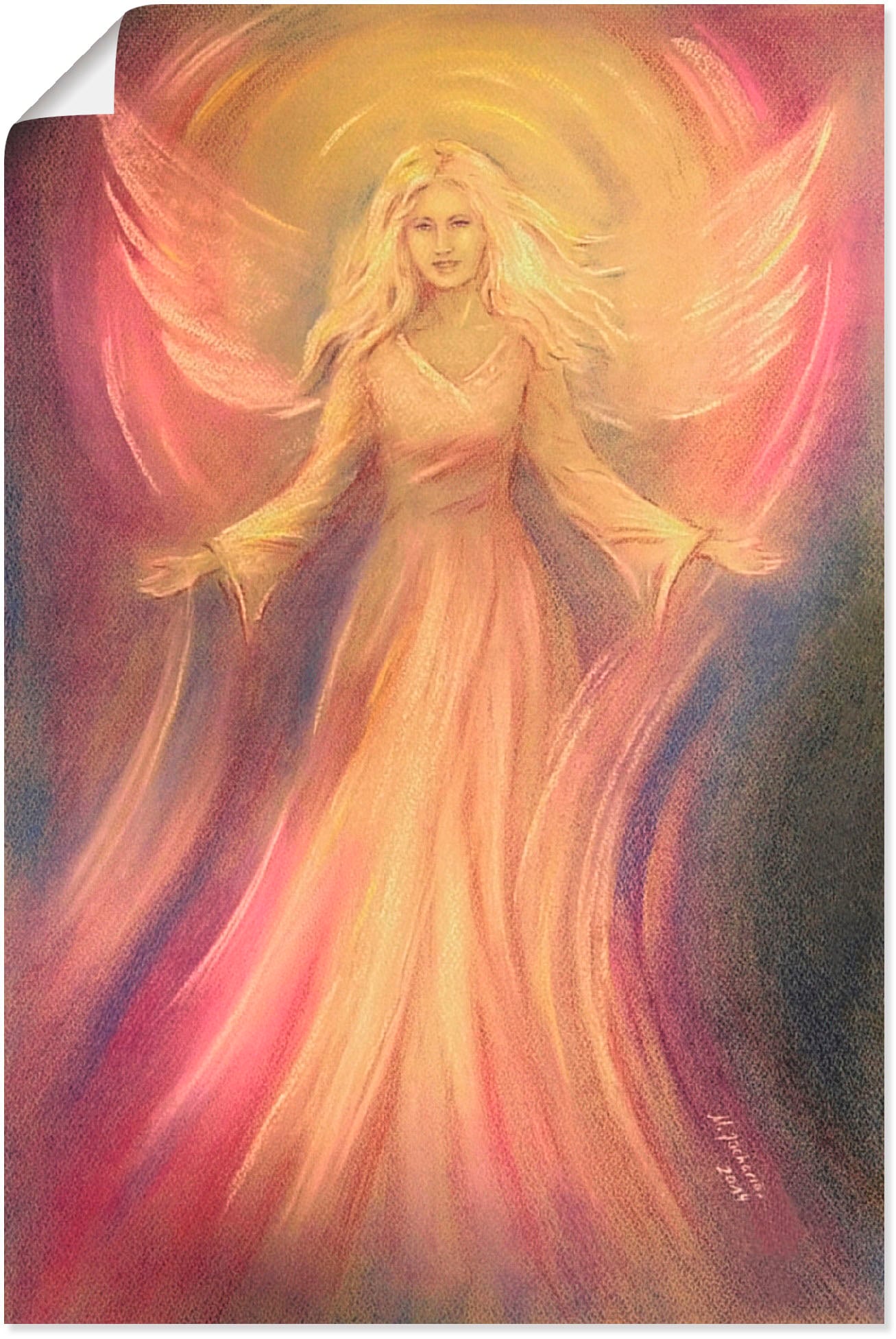 Wandbild »Engel Licht Liebe - Spirituelle Malerei«, Religion, (1 St.), als Alubild,...