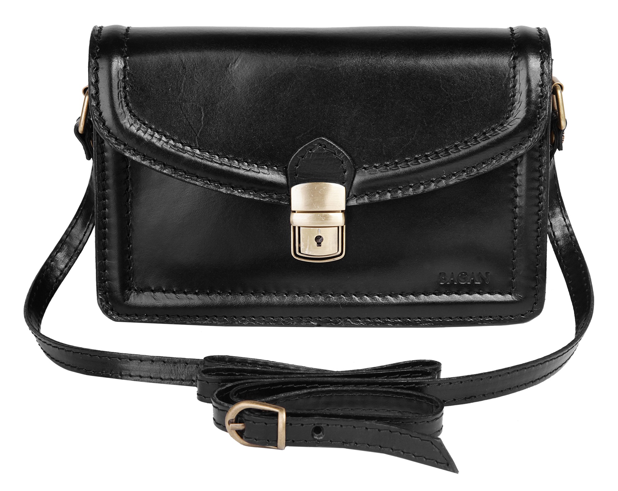 Bagan Umhängetasche, echt Leder, Made in Italy
