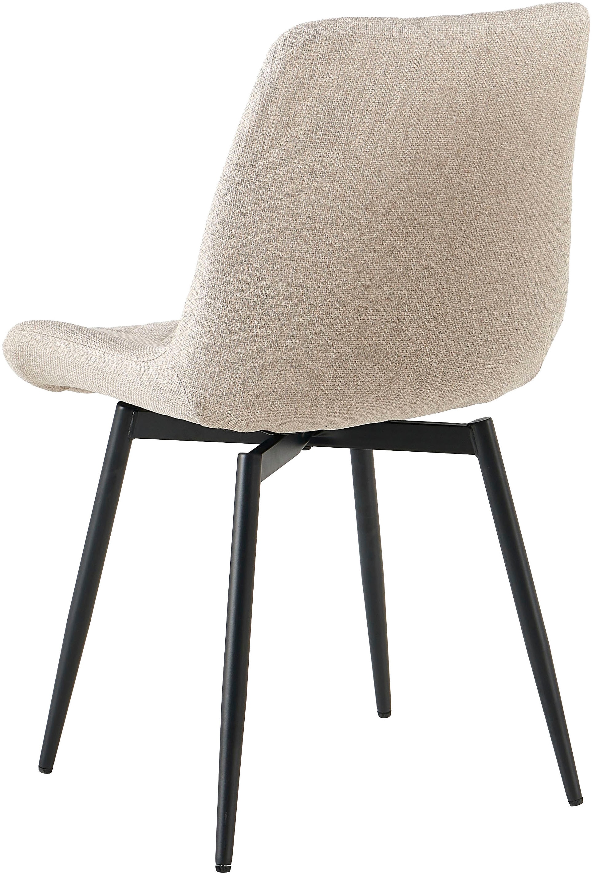 OTTO home Esszimmerstuhl »Juniper, 2er-Set« () 2 Stk.Stuhl aus Webstoff mit moderner Rautensteppung und 360° Drehfunktion