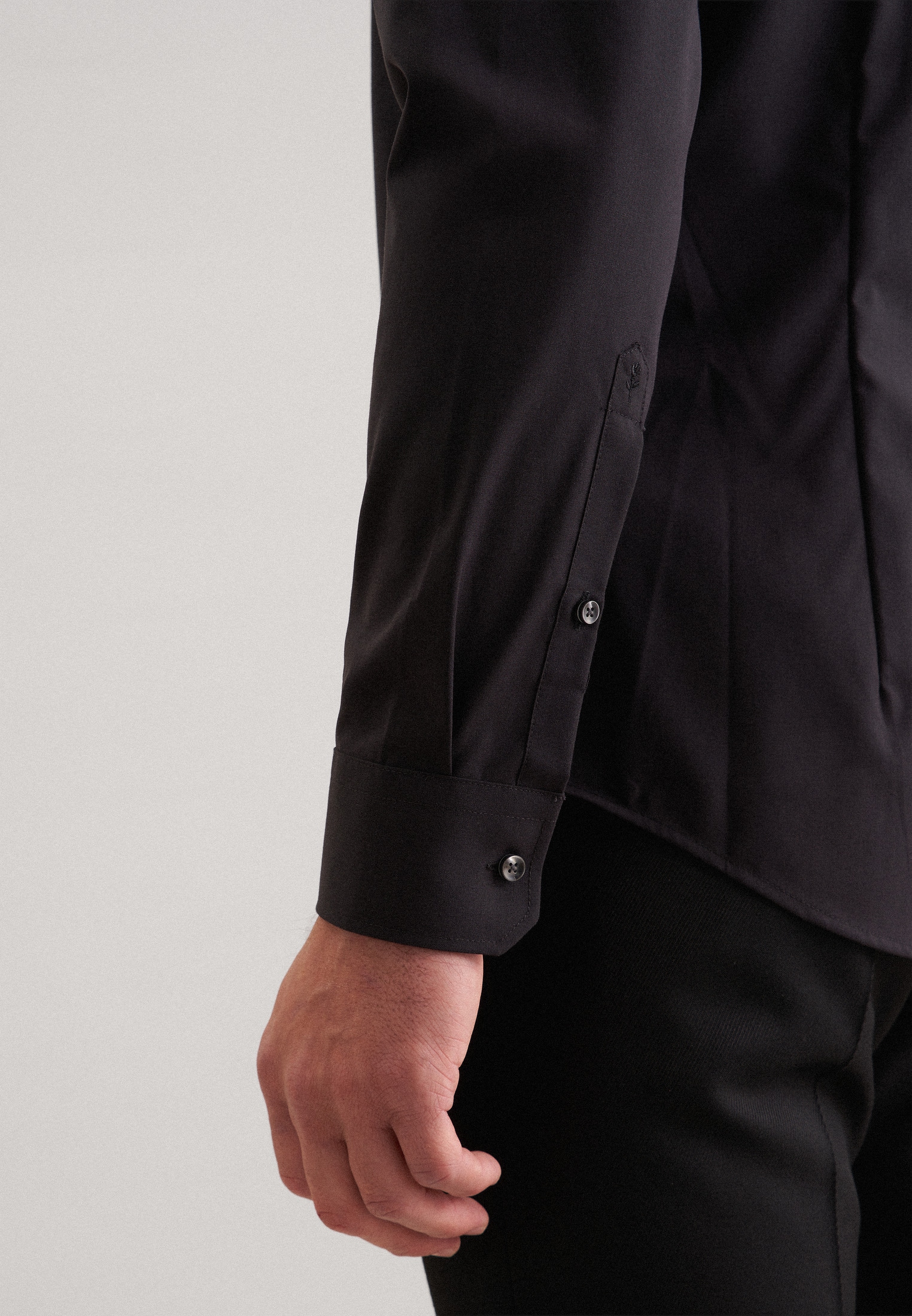 seidensticker Businesshemd »Schwarze Rose« Shaped 1/1 Kentkragen Uni