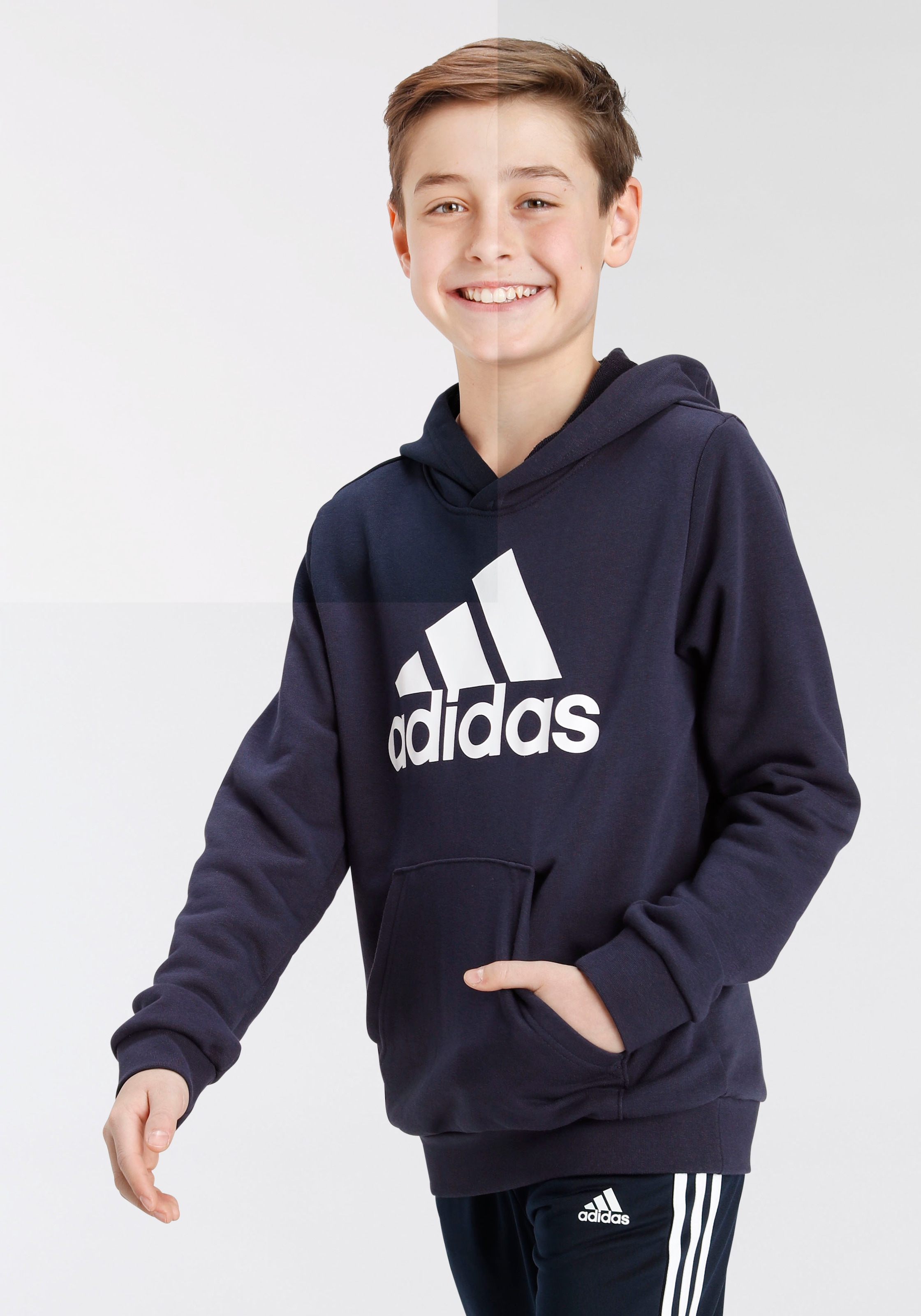 adidas Sportswear Kapuzensweatshirt »BIG LOGO ESSENTIALS COTTON HOODIE« bei  OTTO | Trainingsanzüge