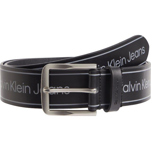 Calvin Klein Jeans Ledergürtel »ROUND CLASSIC BELT AOP 40MM«, mit Logodruck  bei OTTO