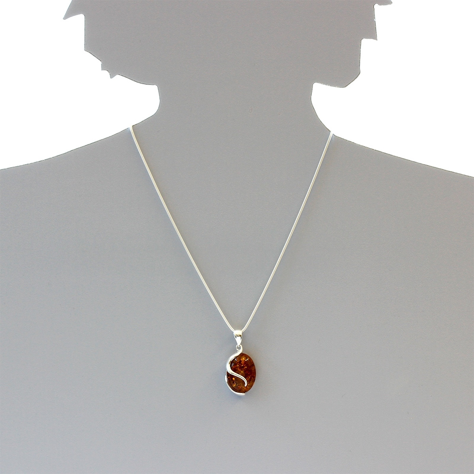 OSTSEE-SCHMUCK Kette mit Anhänger »- Gesine - Silber 925/000 - Bernstein«