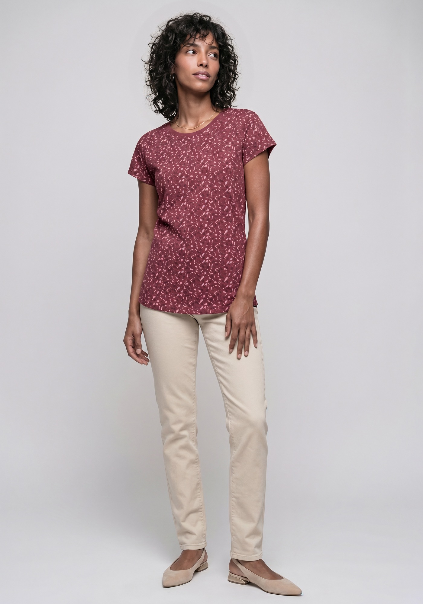 Alife & Kickin Rundhalsshirt »FelinaAK B« modisches Basic-Shirt mit Rundhals-Ausschnitt, rundem Saum und allover