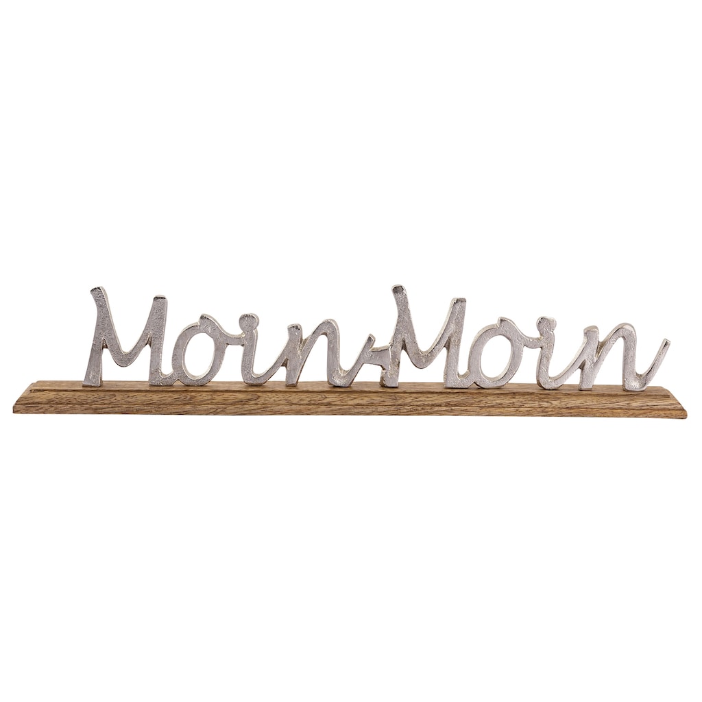 my home Deko-Schriftzug »Moin Moin«, (1 St.), aus Metall, auf Holz