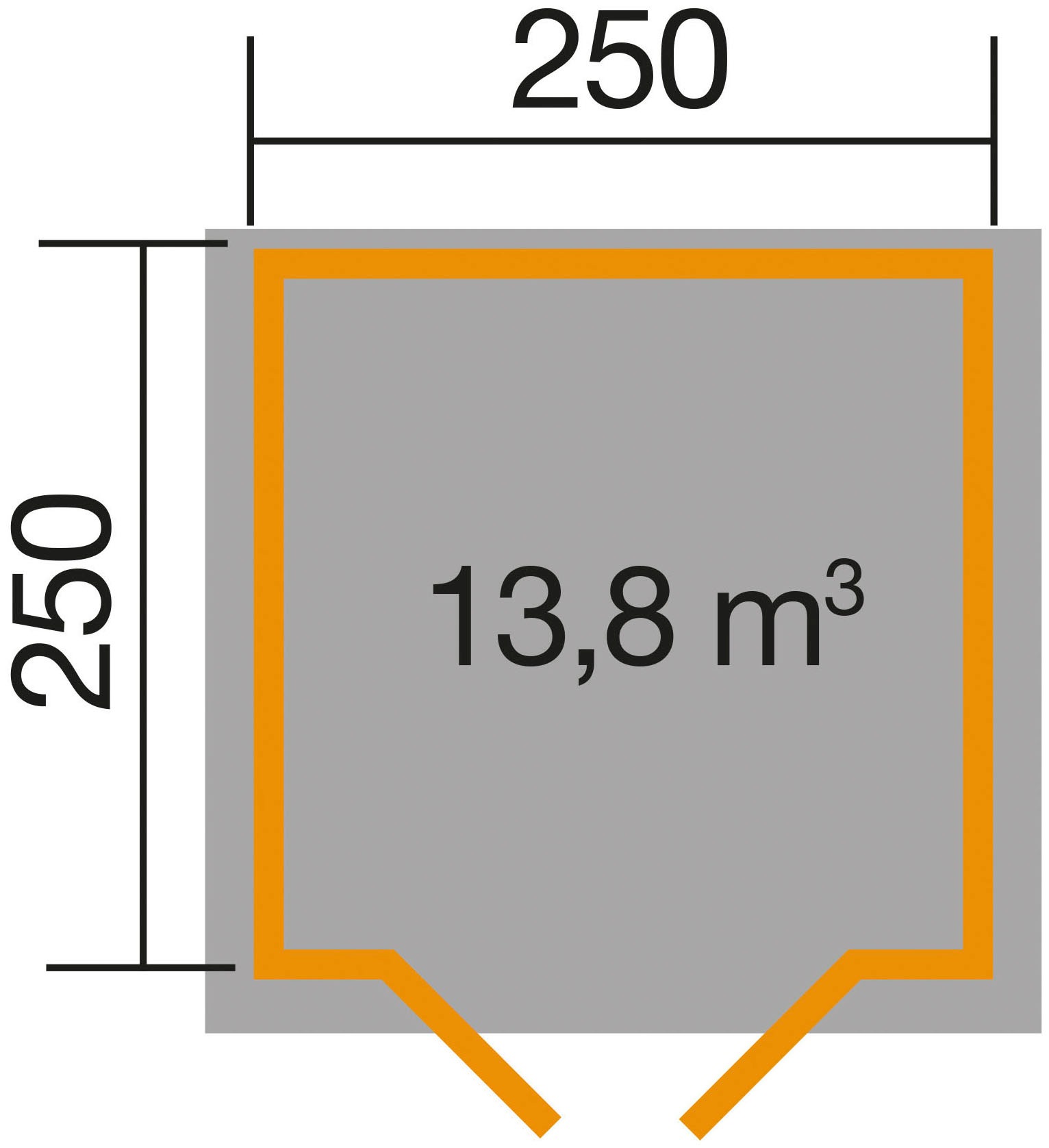 weka Gartenhaus »209 Gr.2, hellgrau«