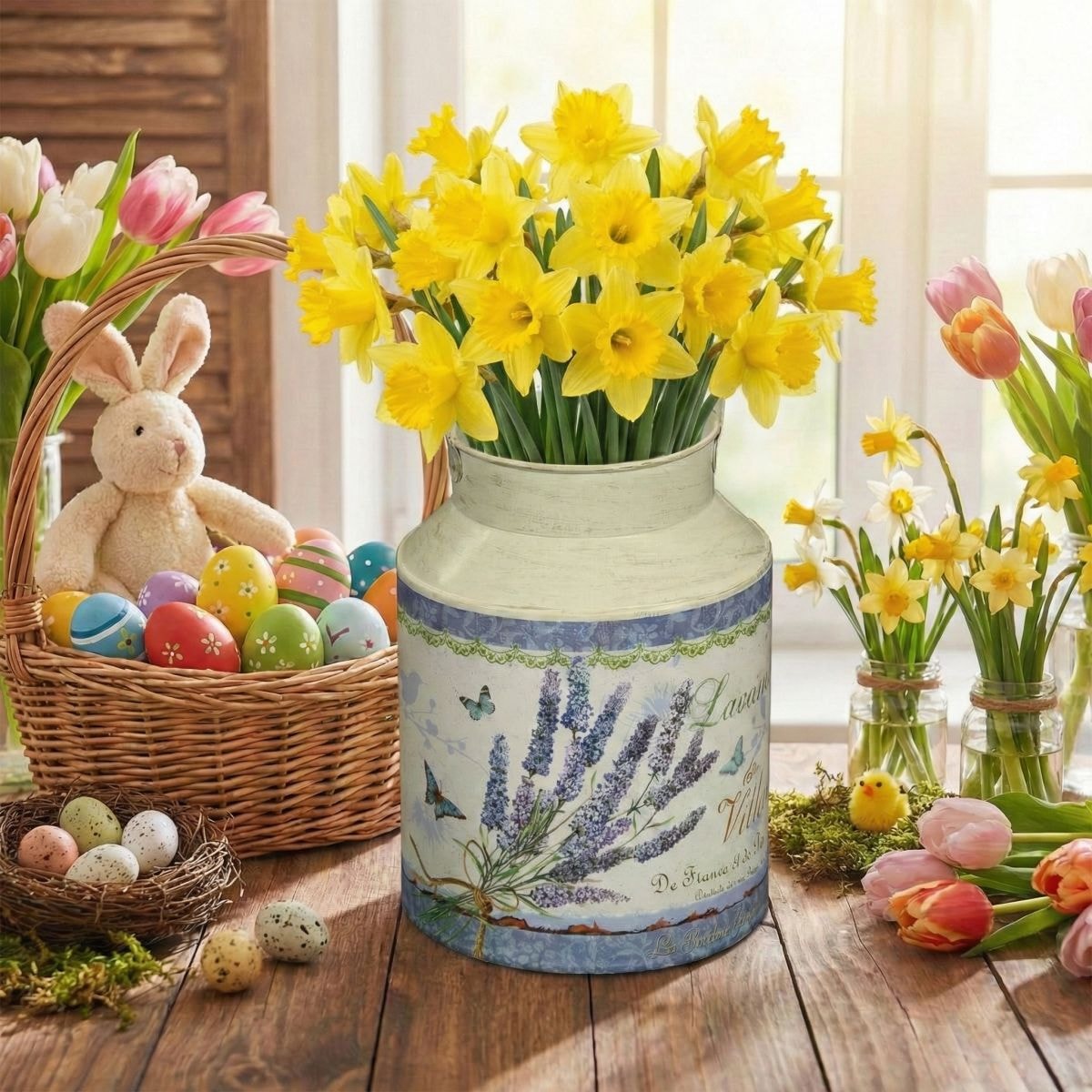 Ambiente Haus Dekovase »Lavendel - Milchkanne«