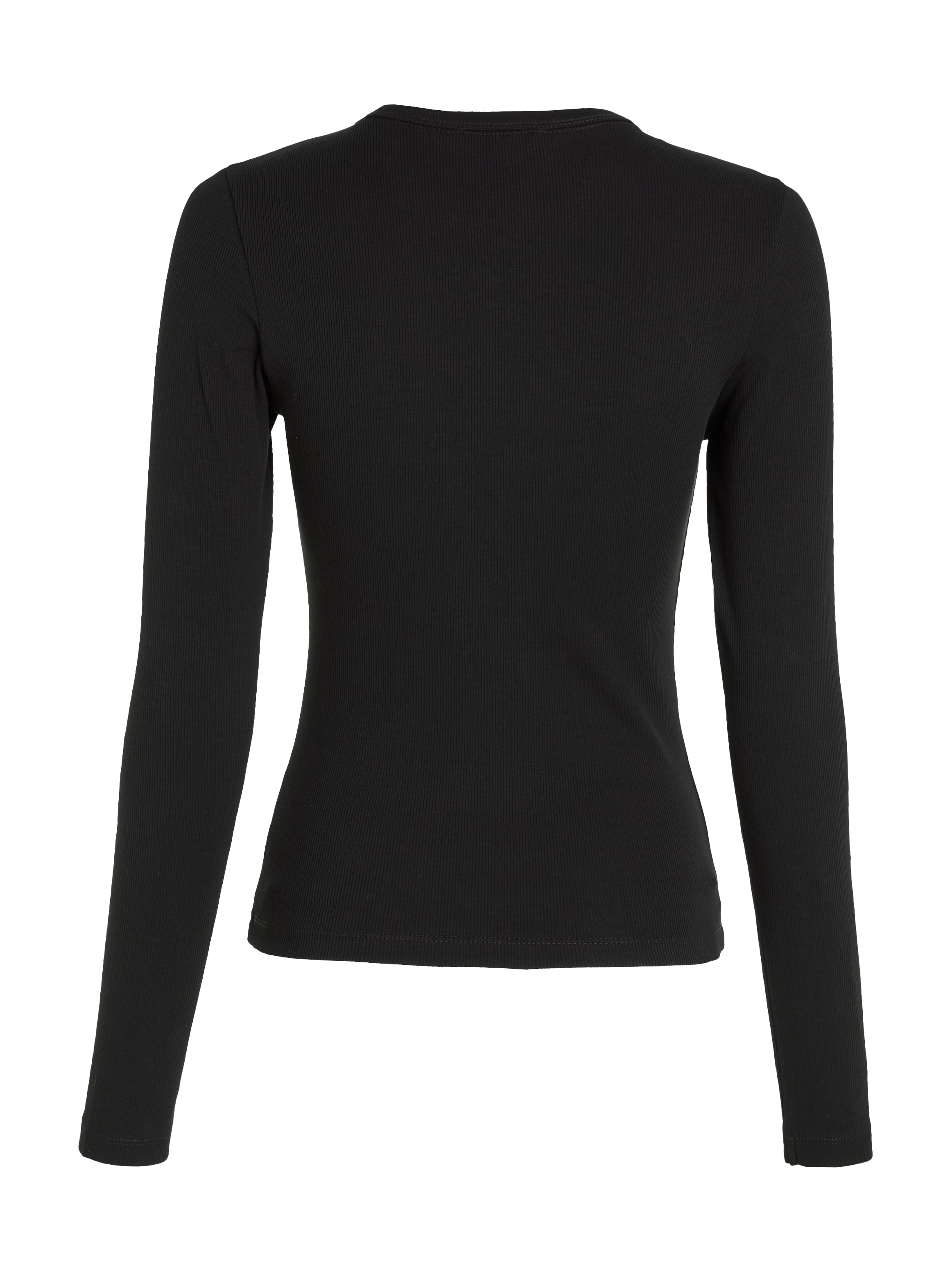 Tommy Jeans Langarmshirt »TJW SLIM ESSENTIAL RIB LS«, mit Logostickerei