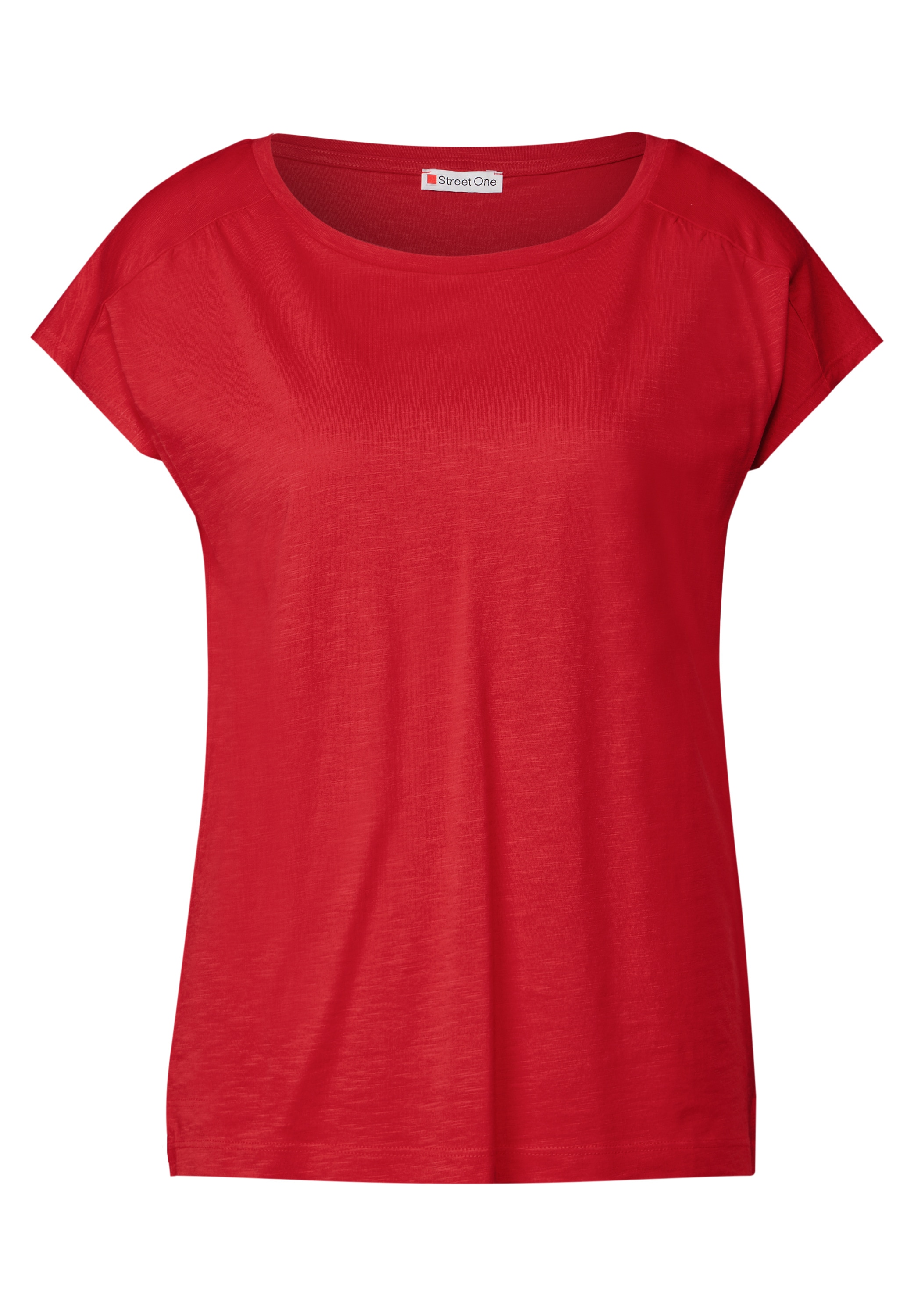 STREET ONE Shirttop, mit Raffung an der Schulter