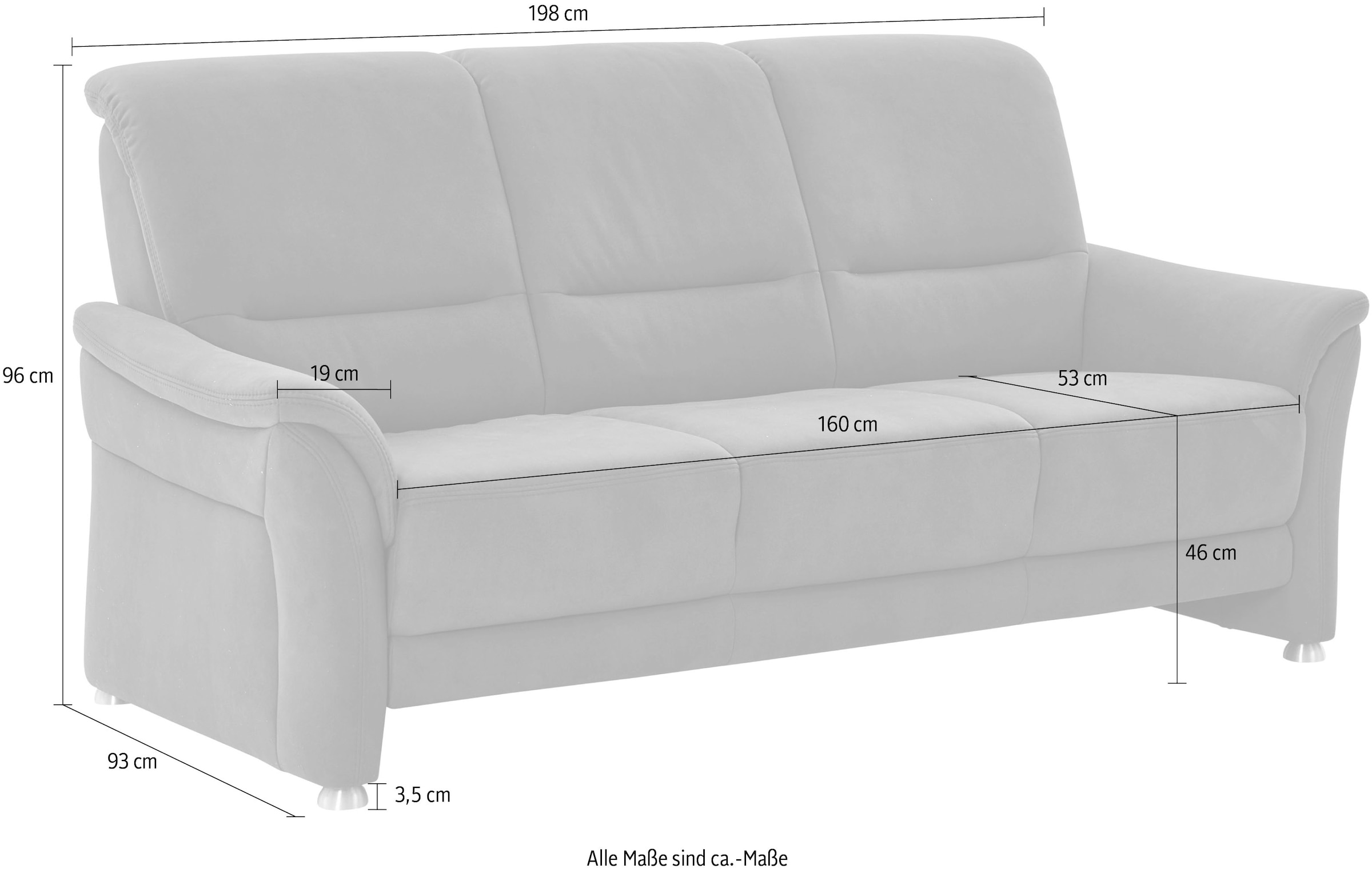 Die PlanBar 3-Sitzer »PP-PF23182« Federkernpolsterung, wahlweise mit motorischer Vorziehbank