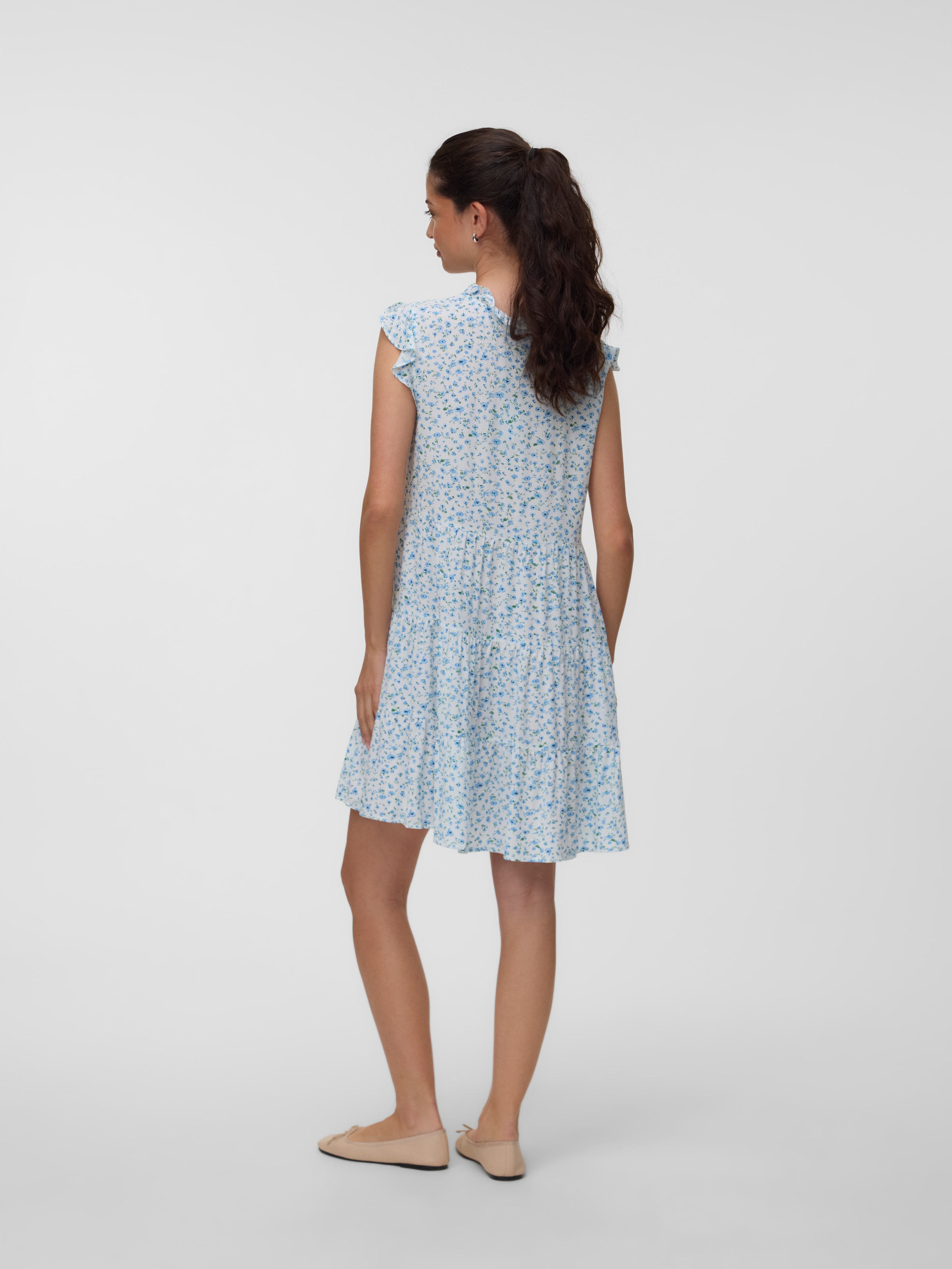 Vero Moda Minikleid »VMALBA SS SHORT TIE DRESS WVN NOOS« Viskose