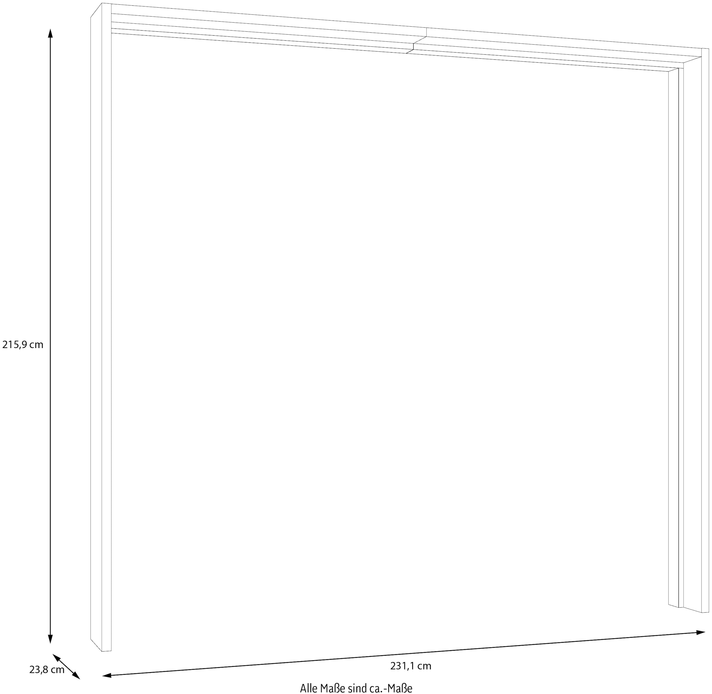 FORTE Passepartout »Ingalil«, B/H/T 231,2/215,4/23,8 cm, einfache Montage
